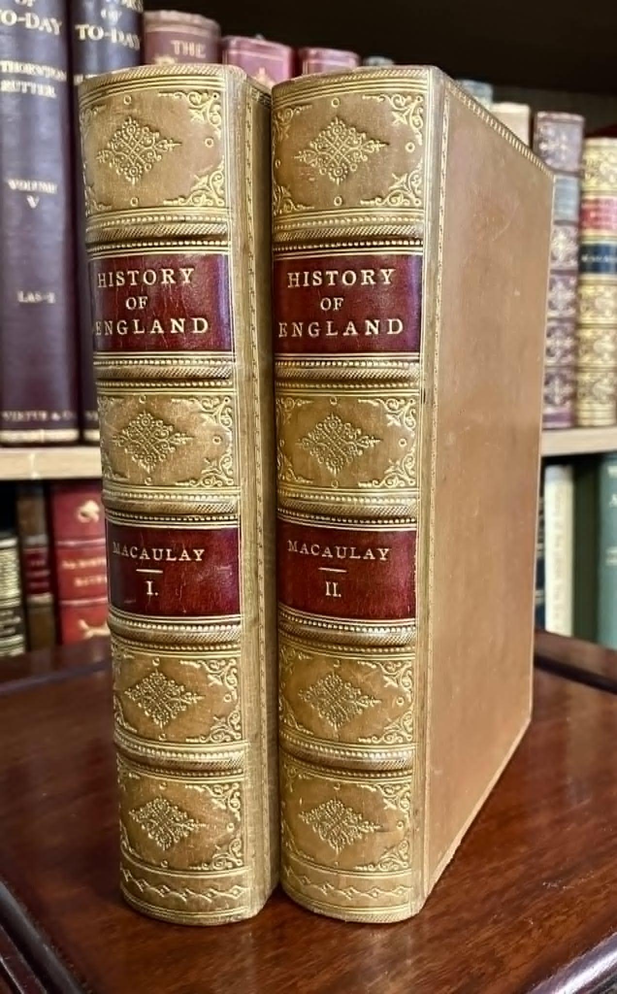 1889 History of England by Lord Macaulay Fine Leather Bindings 2 X Volume Set (1 of 4) 1889 History of England by Lord Macaulay Fine Leather Bindings 2 X Volume Set (1 of 4)