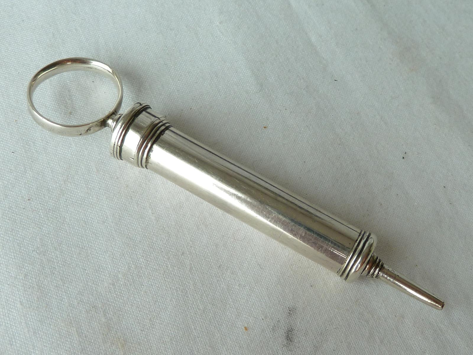 Antique Silver Syringe Anel's Lachrymal (1 of 7)