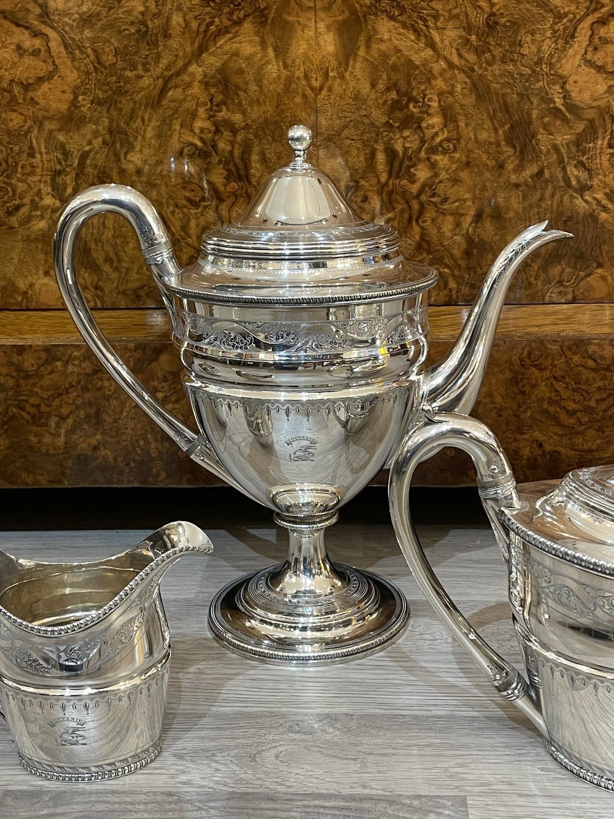 Rare George III Four Piece Solid Silver Tea & Coffee Service by Bateman (1 of 5) Rare George III Four Piece Solid Silver Tea & Coffee Service by Bateman (1 of 5)