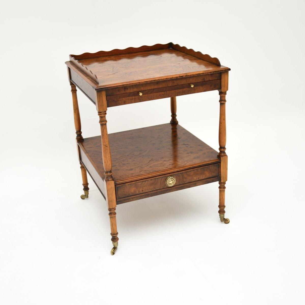 Georgian Style Burr Elm Side Table (1 of 10) Georgian Style Burr Elm Side Table (1 of 10)