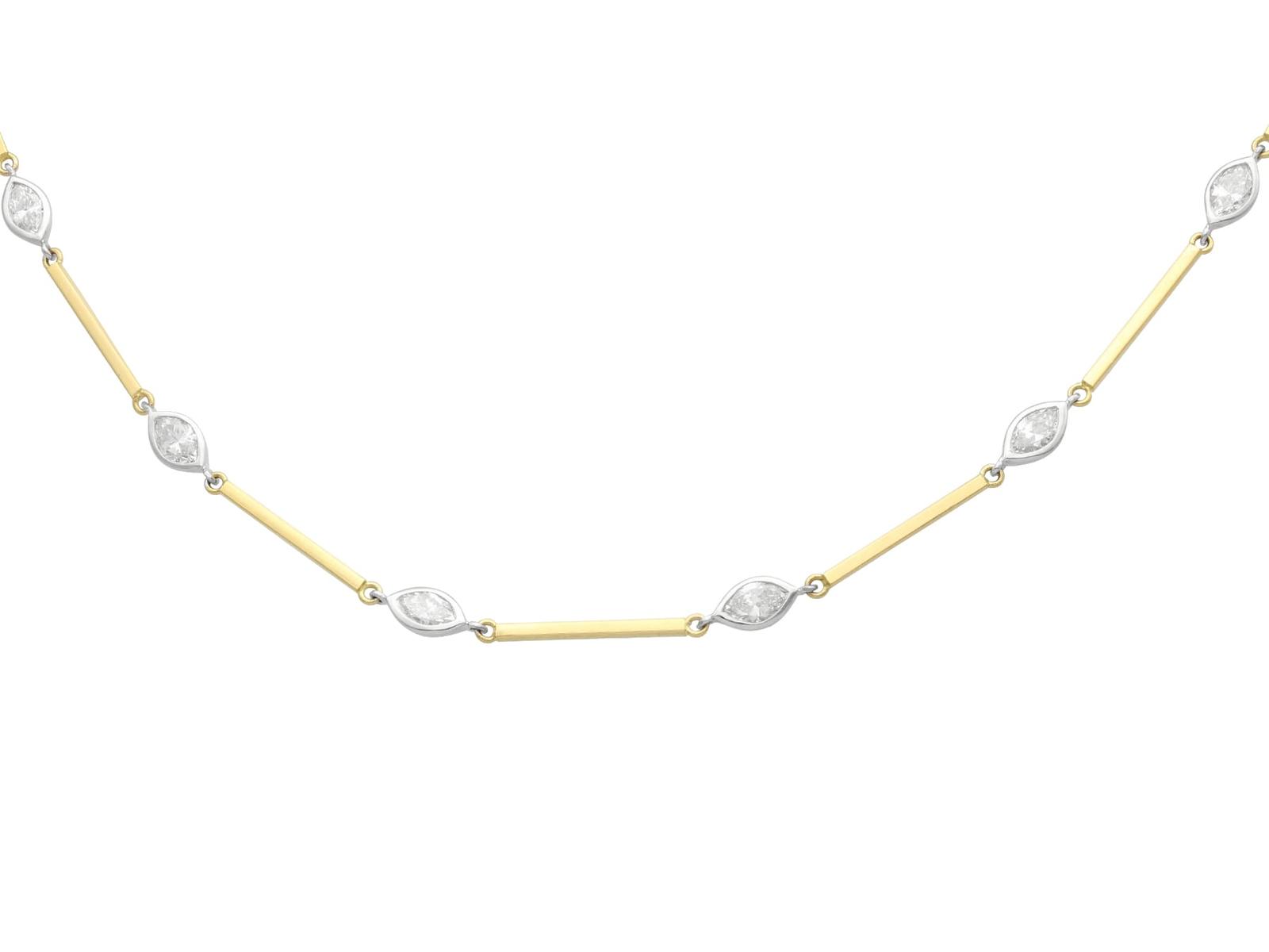 Vintage 1965 2.07ct Diamond & 18ct Yellow Gold Necklace (1 of 9)
