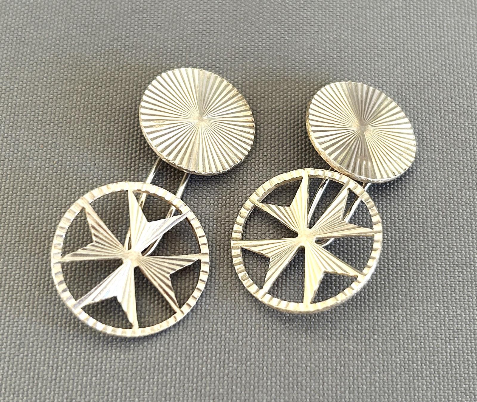 Pair of Vintage Maltese Silver Cufflinks (1 of 4)