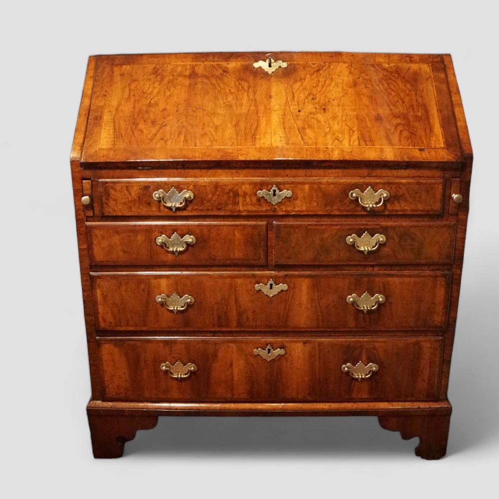 George II Walnut Veneered Bureau (1 of 12)