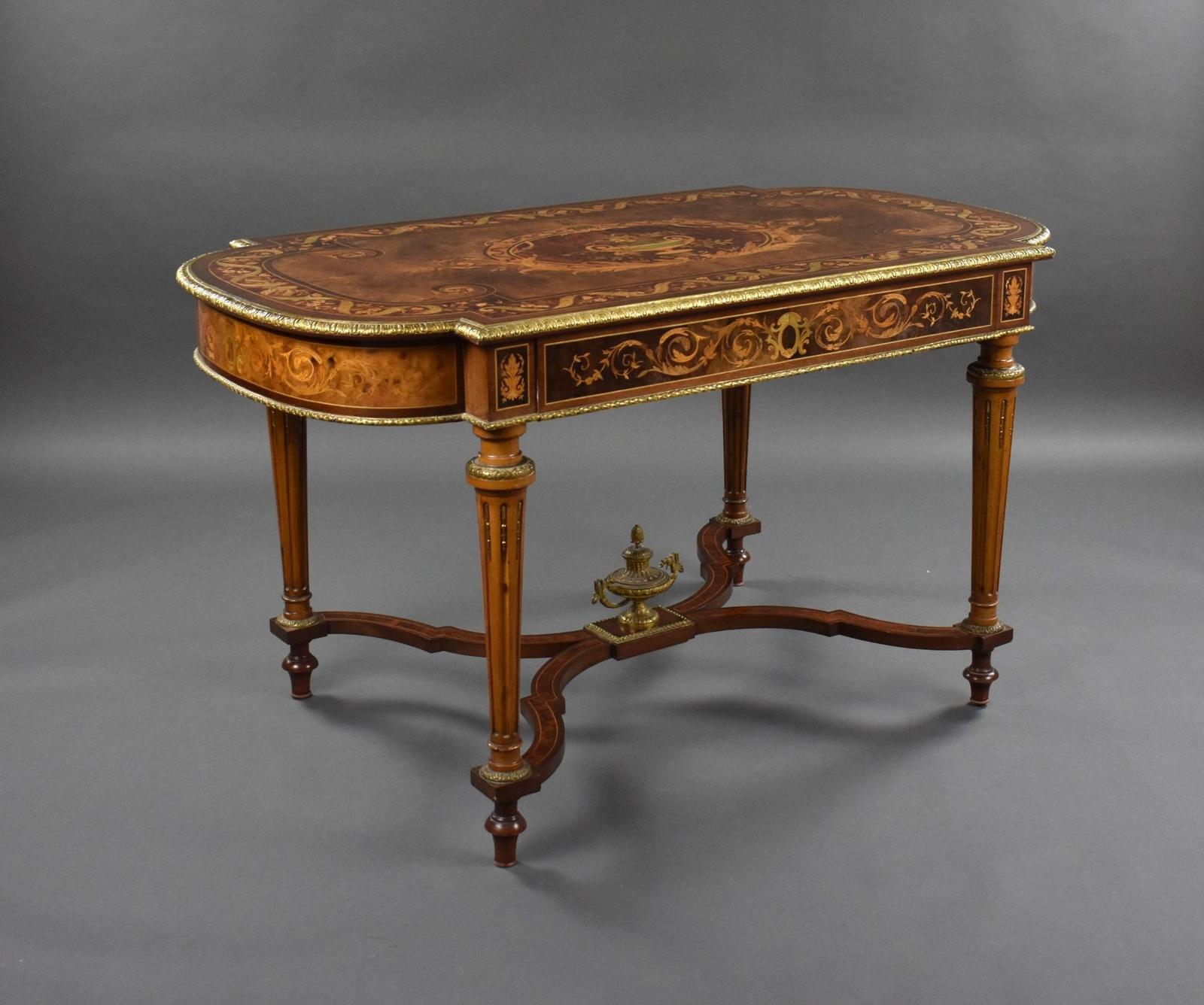 19th Century French Marquetry Centre Table (1 of 20) 19th Century French Marquetry Centre Table (1 of 20)
