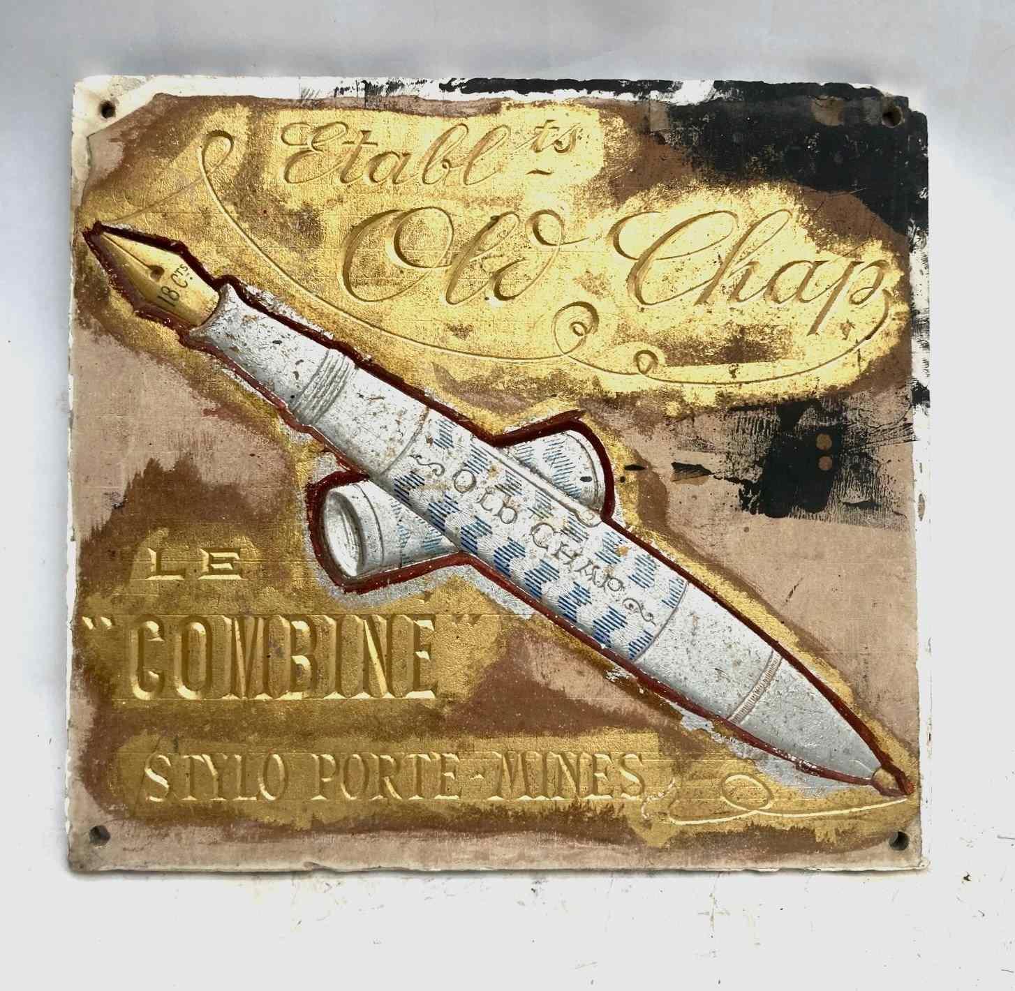 19th Century French Slate Advertising Plaque For Fountain Pens (1 of 5) 19th Century French Slate Advertising Plaque For Fountain Pens (1 of 5)