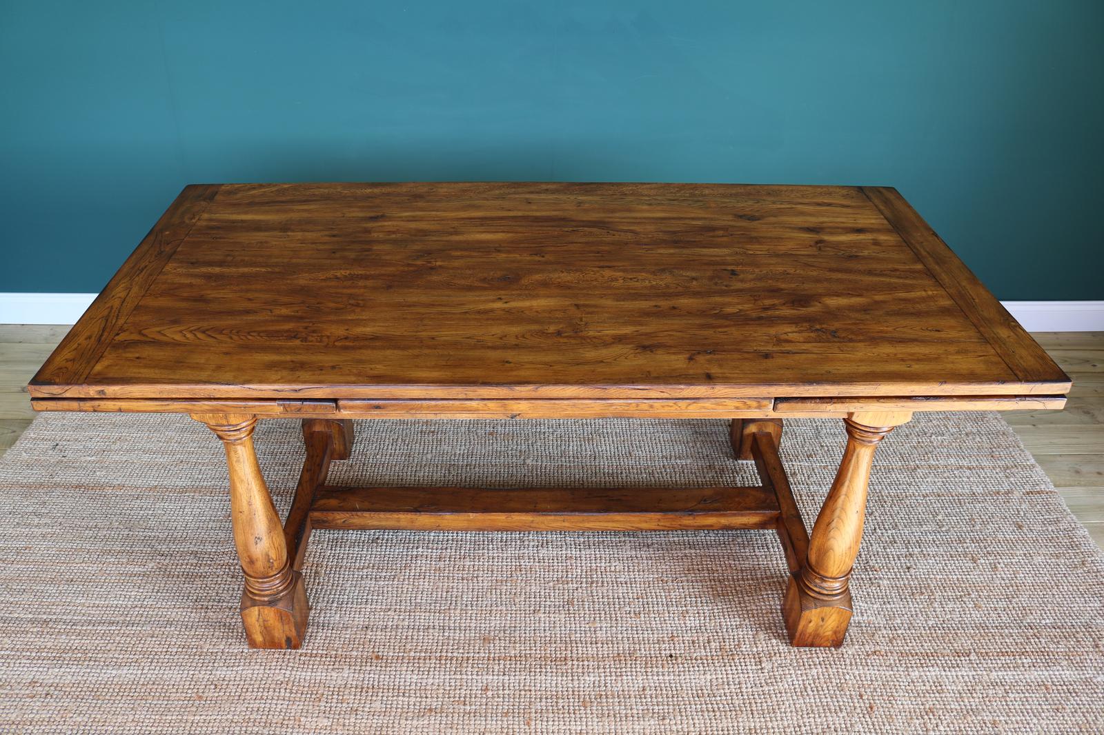 Extendable Oak Refectory Style Table with Leaves (1 of 7) Extendable Oak Refectory Style Table with Leaves (1 of 7)