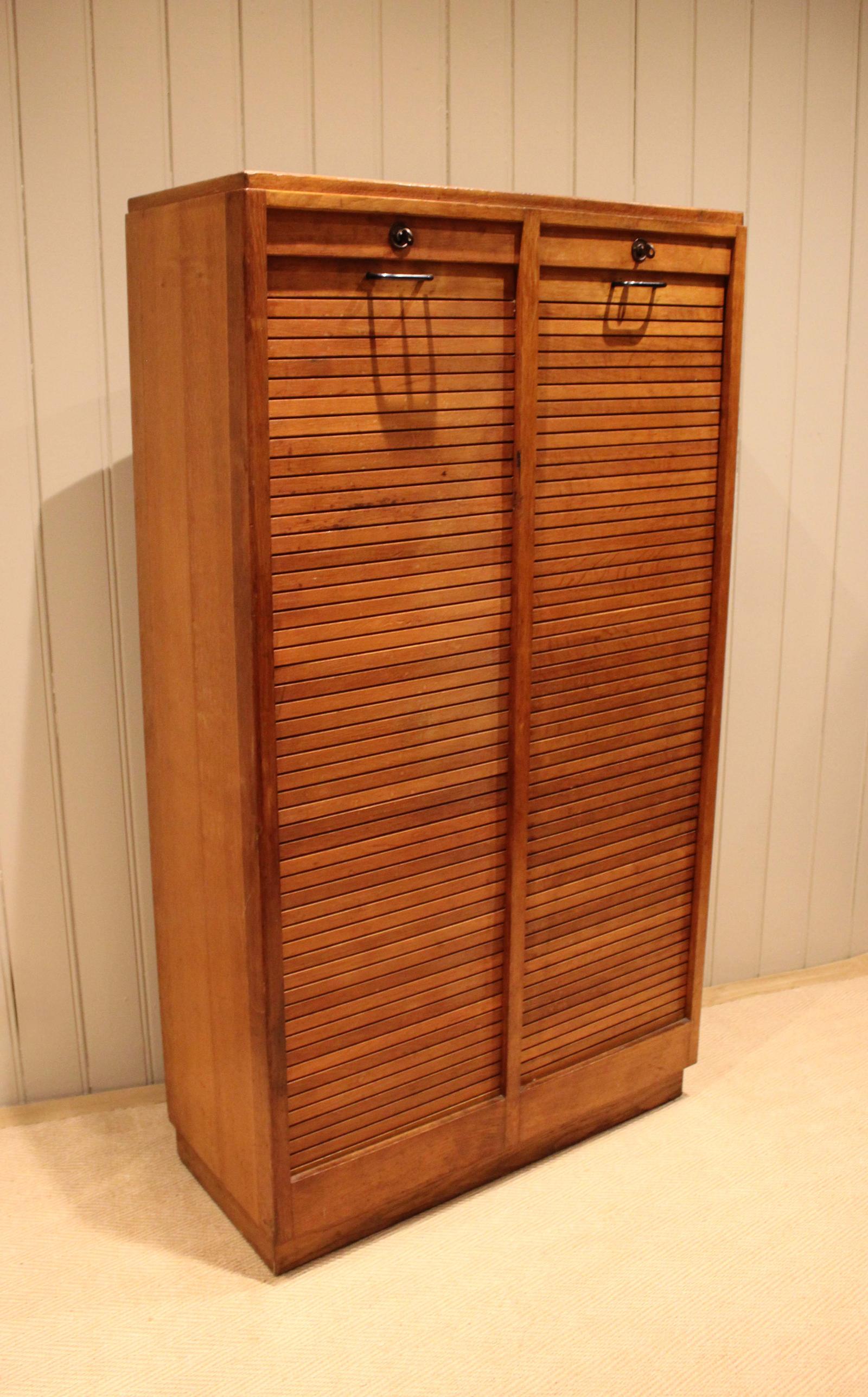 French Oak Double Tambour Front Filing Cabinet (1 of 11) French Oak Double Tambour Front Filing Cabinet (1 of 11)