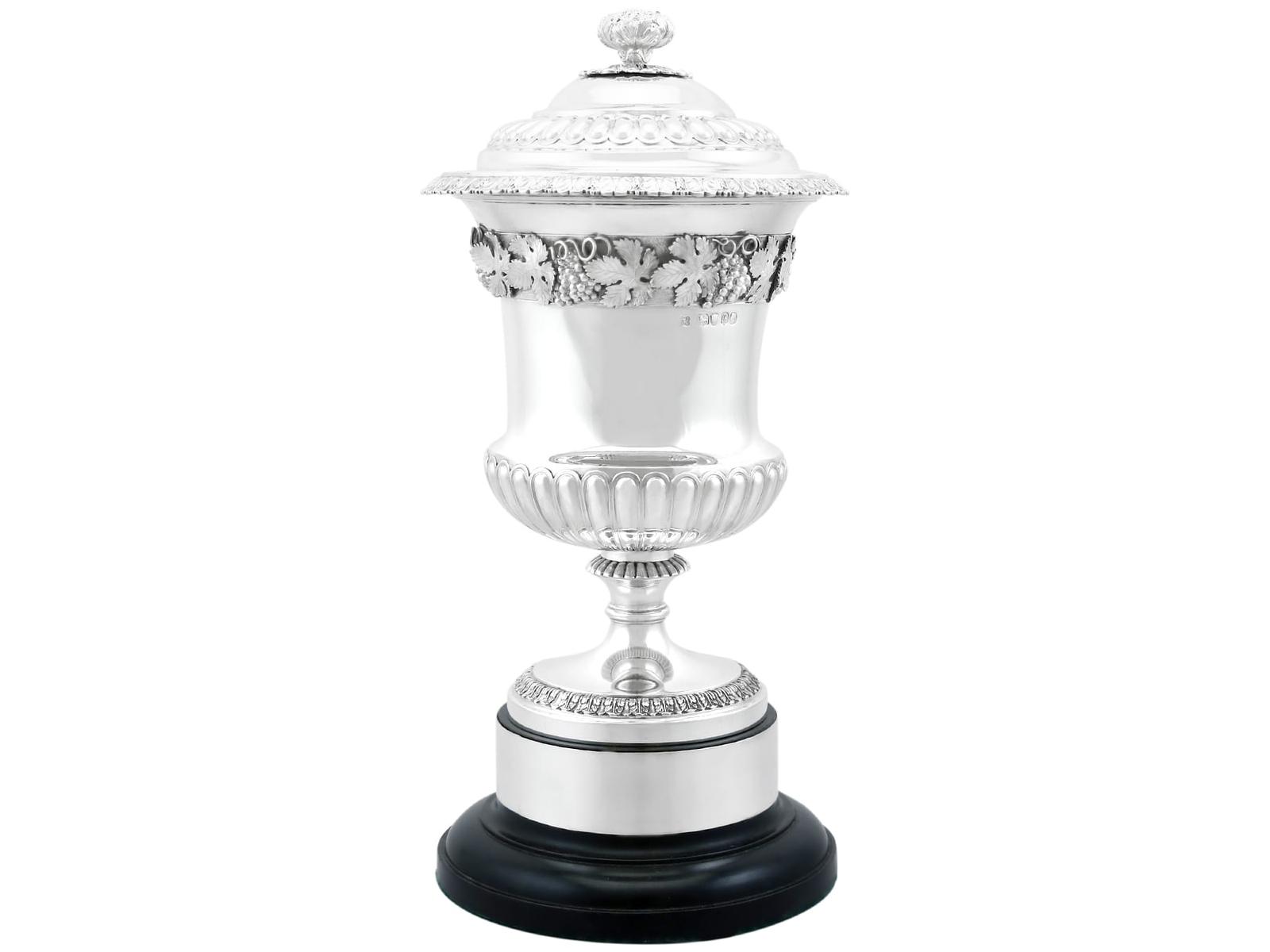 Antique Victorian Sterling Silver Presentation Cup & Cover 1848 (1 of 16)