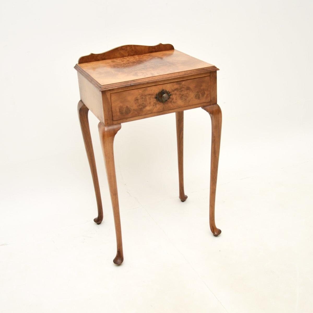 Antique Burr Walnut Side Table (1 of 8)