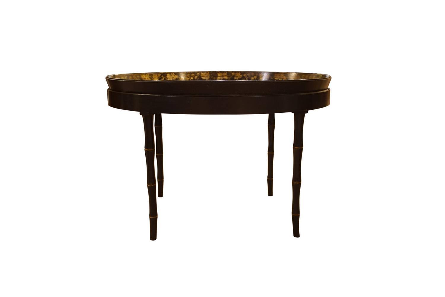 Regency Ebonised & Gilt Oval Tray (1 of 1) Regency Ebonised & Gilt Oval Tray (1 of 1)