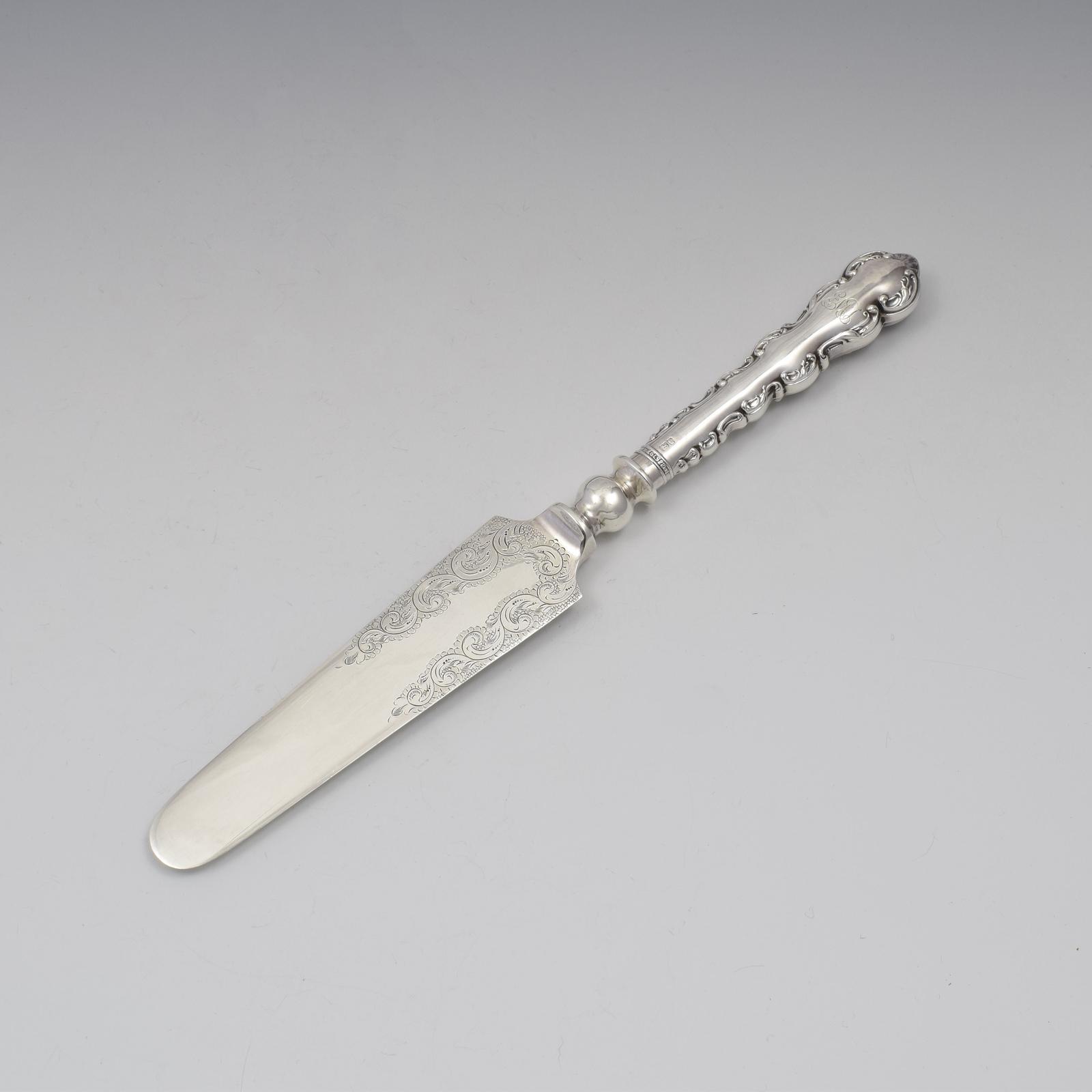 Fine Edwardian Solid Silver Cake Knife / Slice Sheffield 1903 (1 of 9) Fine Edwardian Solid Silver Cake Knife / Slice Sheffield 1903 (1 of 9)