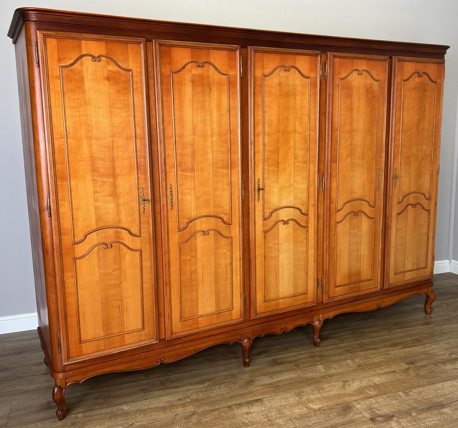 Wardrobe Vintage French Style Five Door Carved Armoire (1 of 12) Wardrobe Vintage French Style Five Door Carved Armoire (1 of 12)