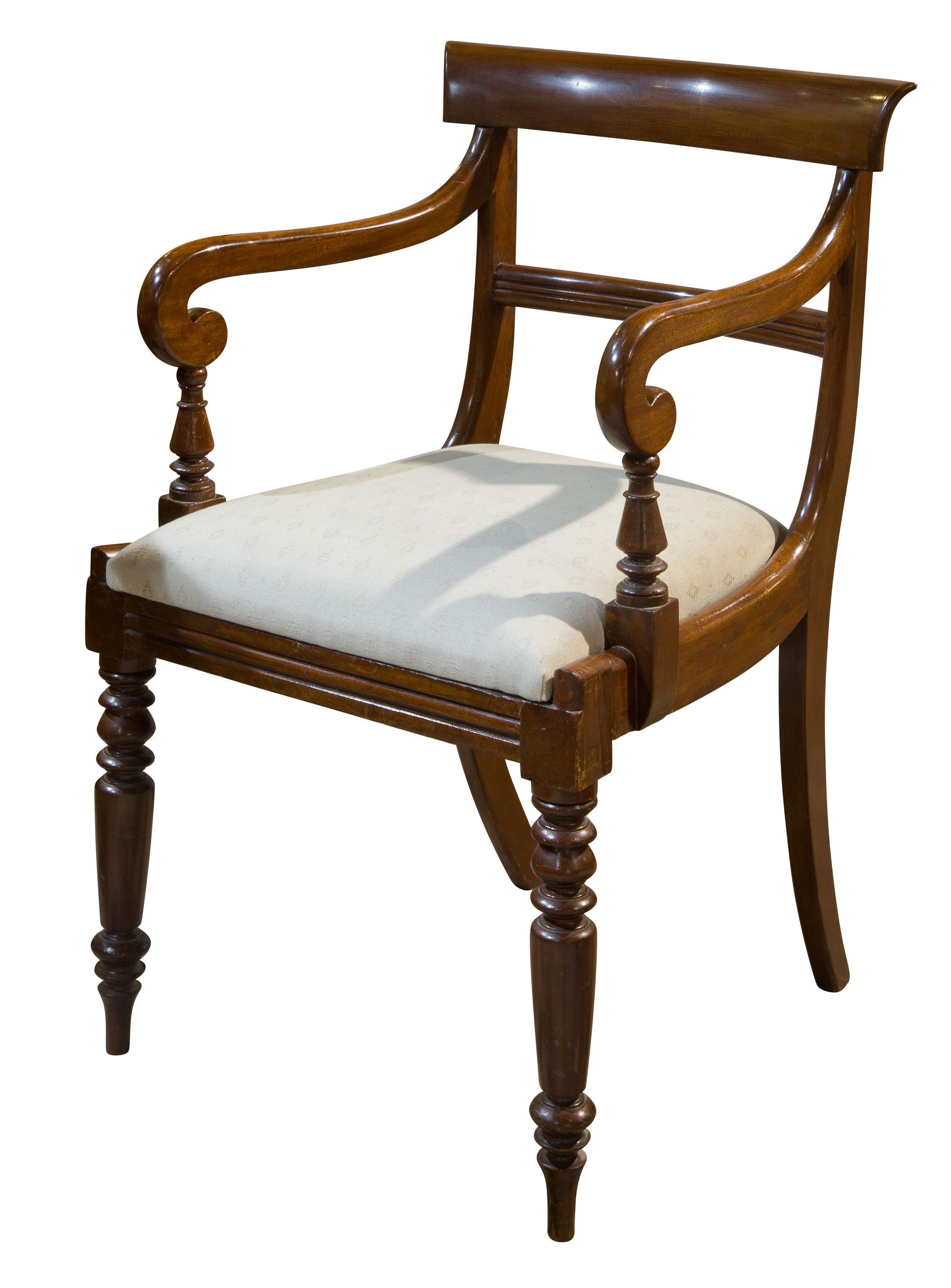 Victorian mahogany carver/desk chair (1 of 1)