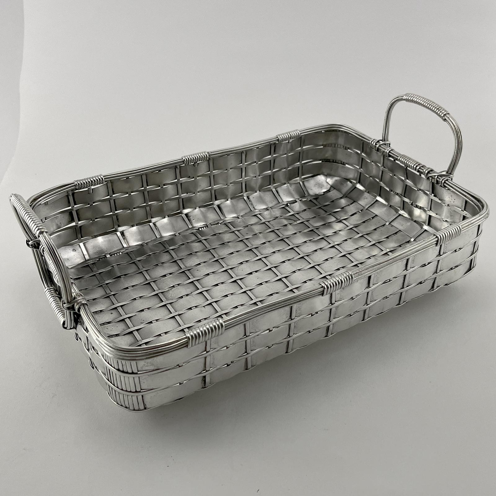 Very Decorative Silver Plated Lattice Work Bread Basket (1 of 4)