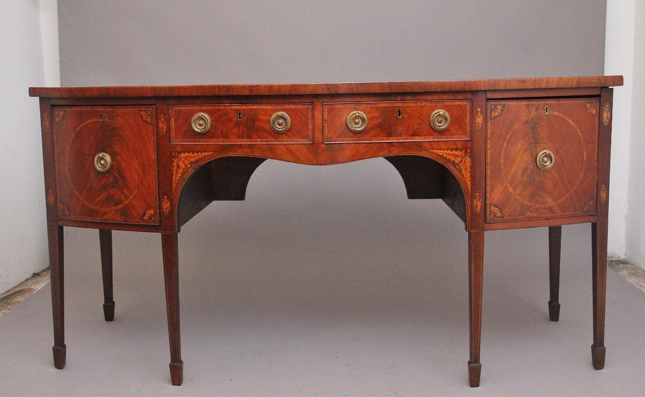 Superb Quality Georgian Inlaid Mahogany Bowfront Sideboard (1 of 10)
