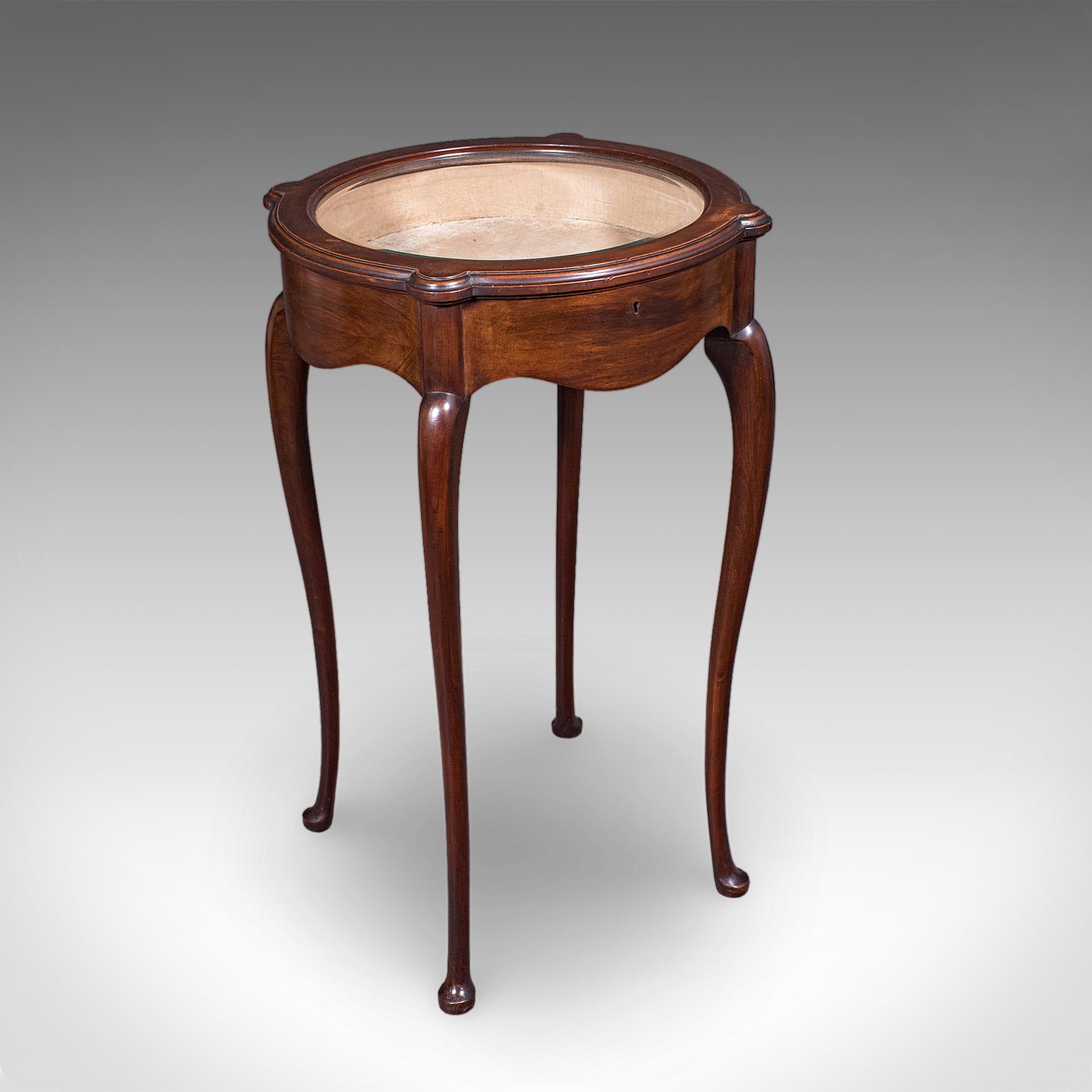 Small Antique Bijouterie Table, English, Glass Display Case - Edwardian c.1905 (1 of 12) Small Antique Bijouterie Table, English, Glass Display Case - Edwardian c.1905 (1 of 12)