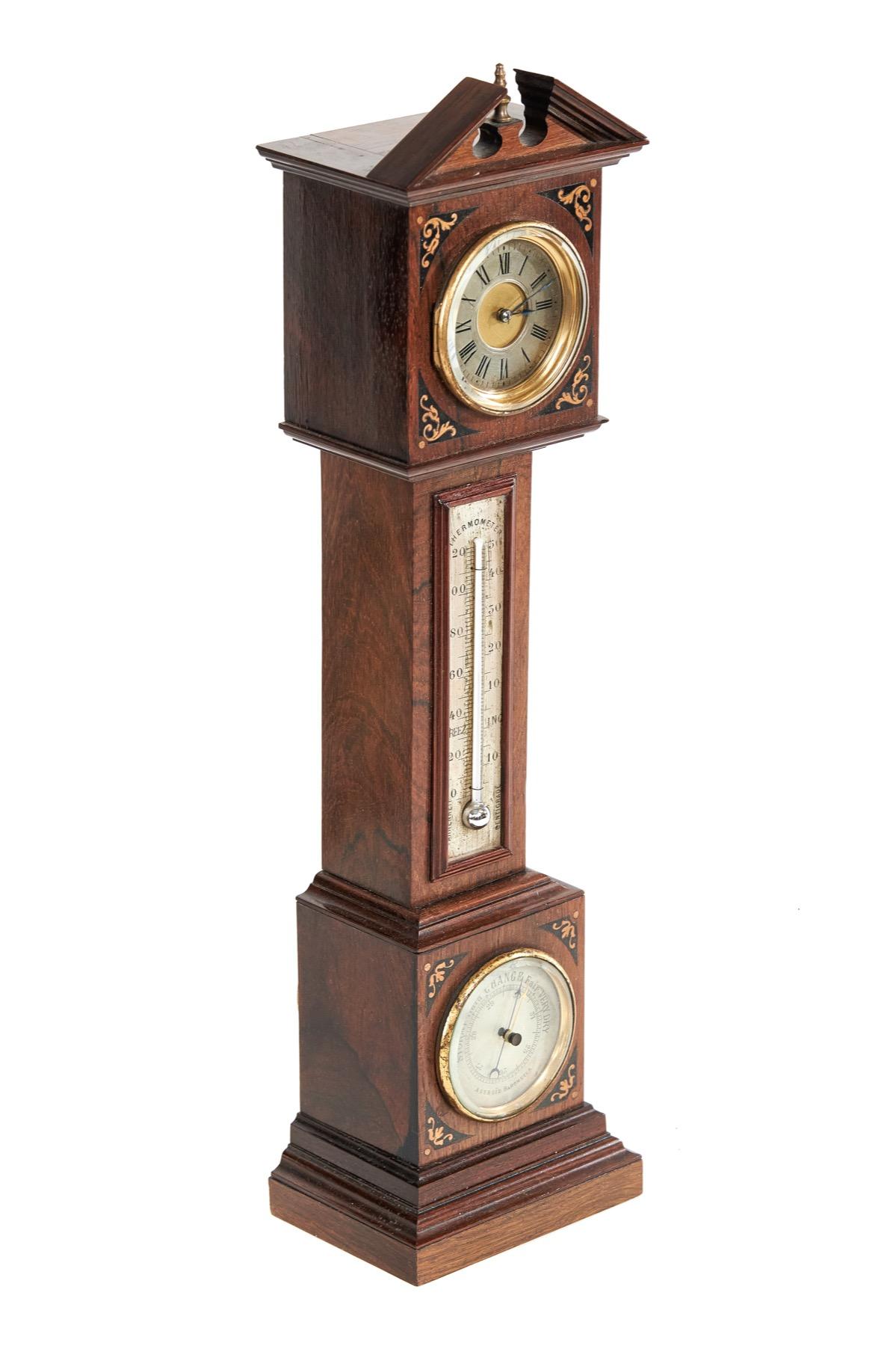 Fine Miniature Victorian Rosewood & Inlaid Grandfather Clock (1 of 5) Fine Miniature Victorian Rosewood & Inlaid Grandfather Clock (1 of 5)