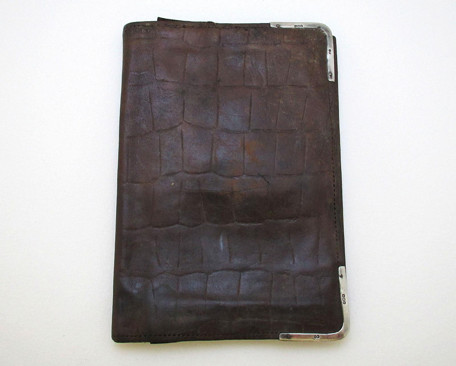 Antique Solid Sterling Silver Mounted & Crocodile Skin Leather Wallet Purse Stamp Name Card Case 1915 (1 of 9) Antique Solid Sterling Silver Mounted & Crocodile Skin Leather Wallet Purse Stamp Name Card Case 1915 (1 of 9)
