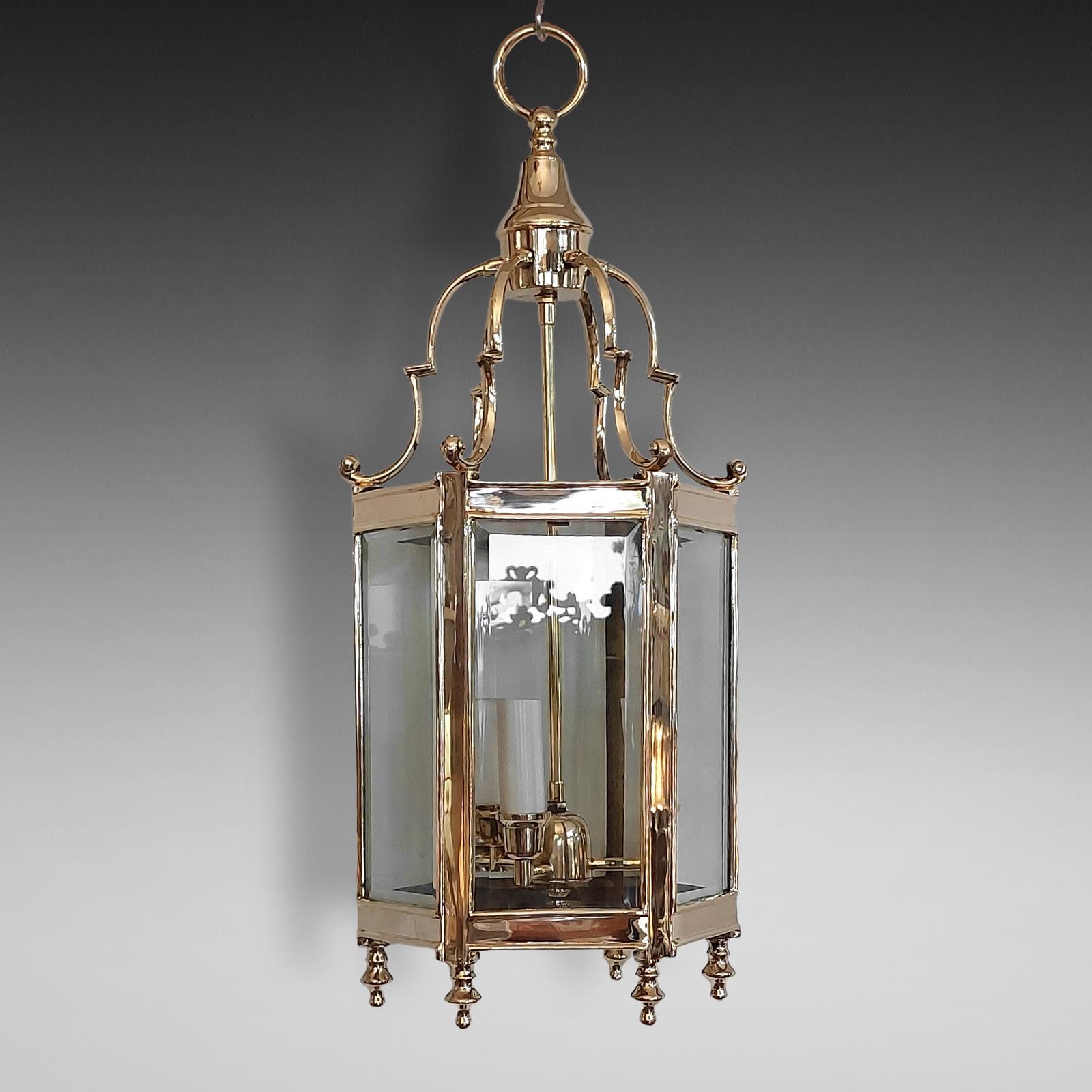 Edwardian Brass Hexagonal Lantern (1 of 9) Edwardian Brass Hexagonal Lantern (1 of 9)