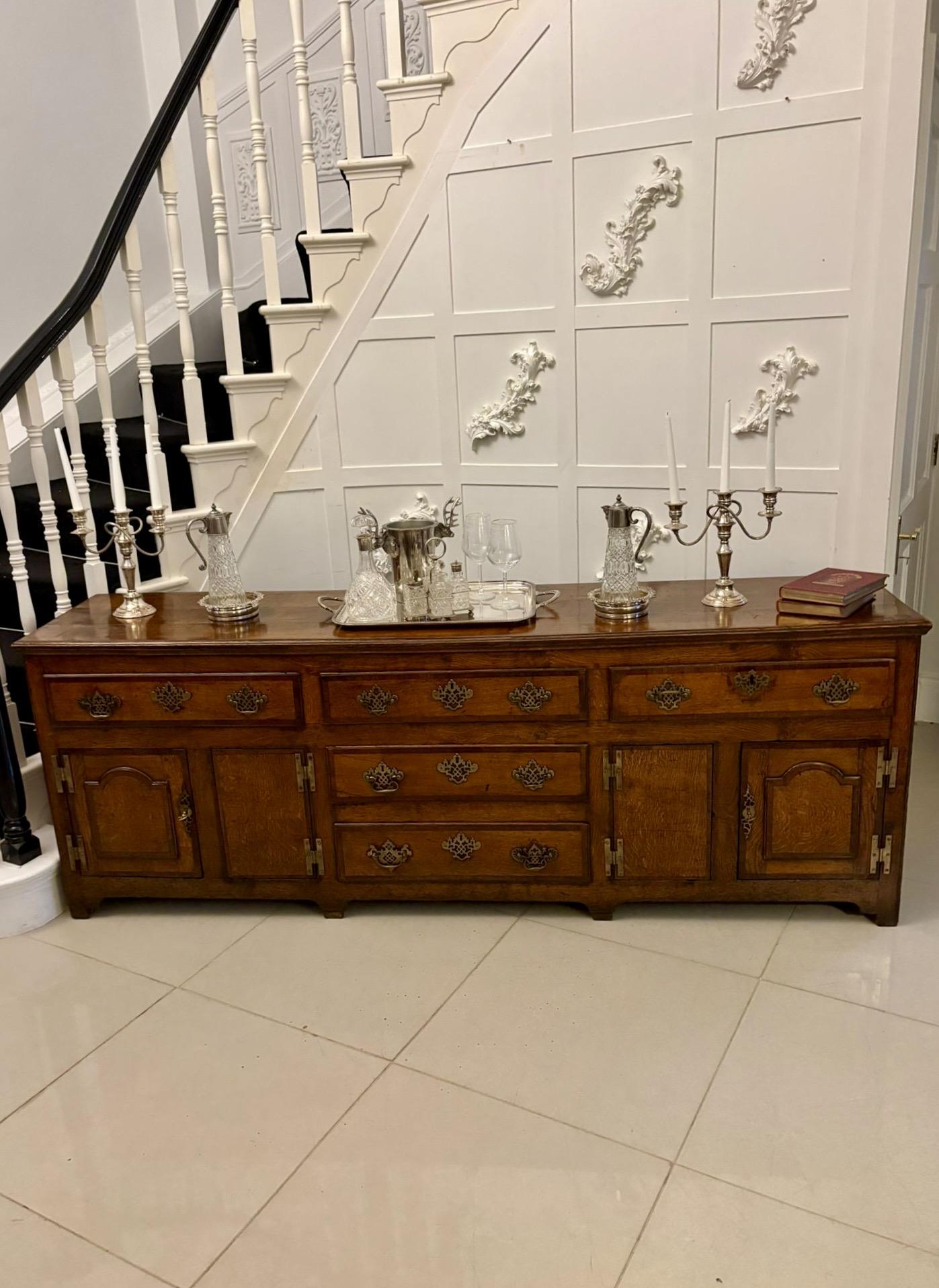 Exceptional Large Early 18th Century Quality Antique Oak Dresser Base Sideboard (1 of 11)