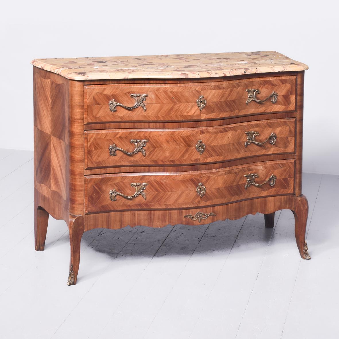 Attractive French Scagiola Marble Top Kingwood Commode (1 of 10) Attractive French Scagiola Marble Top Kingwood Commode (1 of 10)