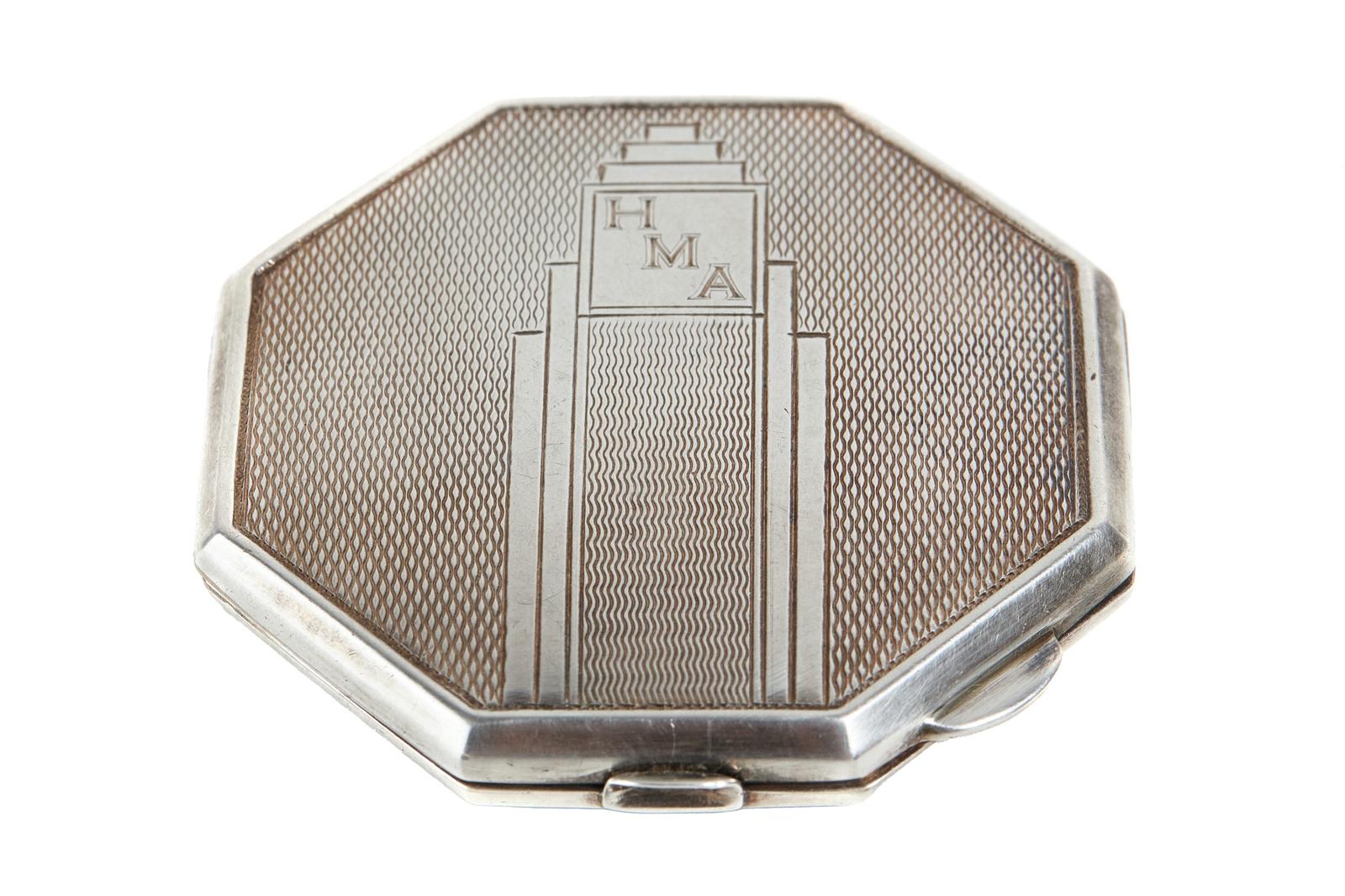 Art Deco Silver Octagonal Powder Compact (1 of 6) Art Deco Silver Octagonal Powder Compact (1 of 6)