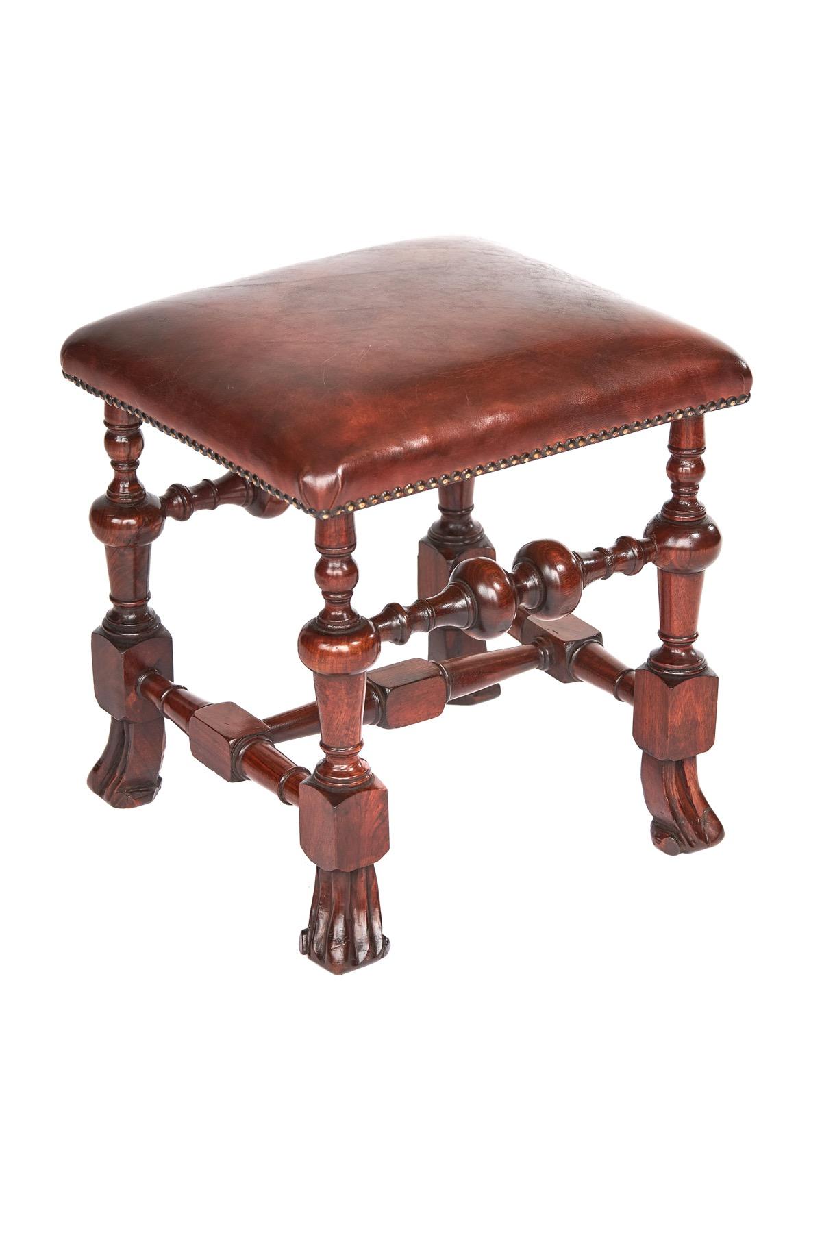 William & Mary Revival Walnut Stool c.1920 (1 of 3) William & Mary Revival Walnut Stool c.1920 (1 of 3)