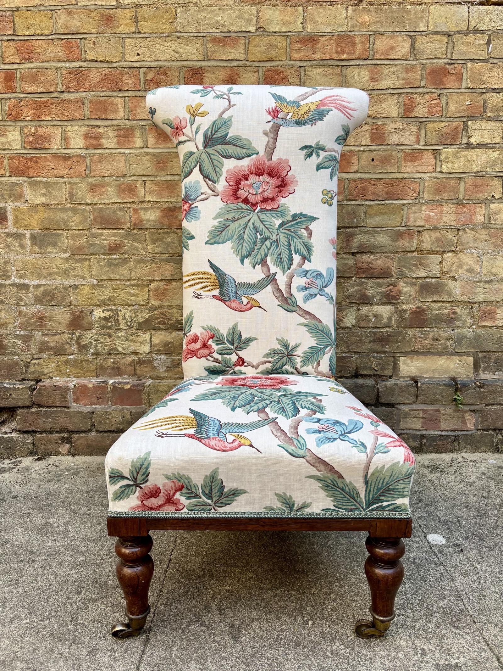 William IV Prie Dieu Chair Sanderson Chinoiserie c.1830 (1 of 10) William IV Prie Dieu Chair Sanderson Chinoiserie c.1830 (1 of 10)