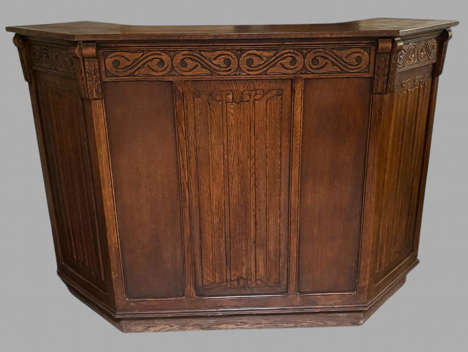 Oak Arts & Crafts Bar Counter c.1900 (1 of 8)