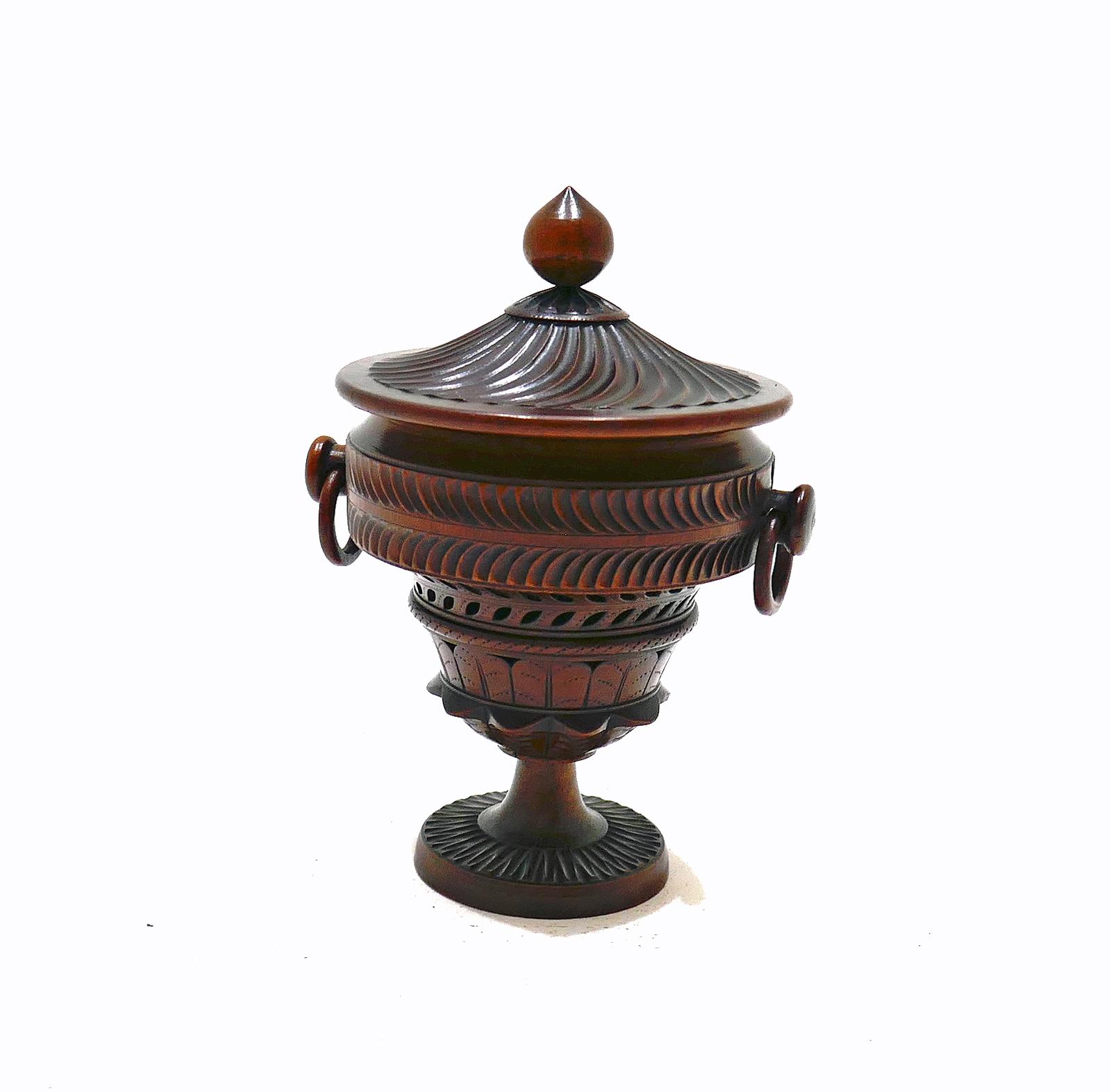 Antique Early 19thc Treen Fruitwood Lidded Cup & Cover Pomander. English (1 of 5) Antique Early 19thc Treen Fruitwood Lidded Cup & Cover Pomander. English (1 of 5)