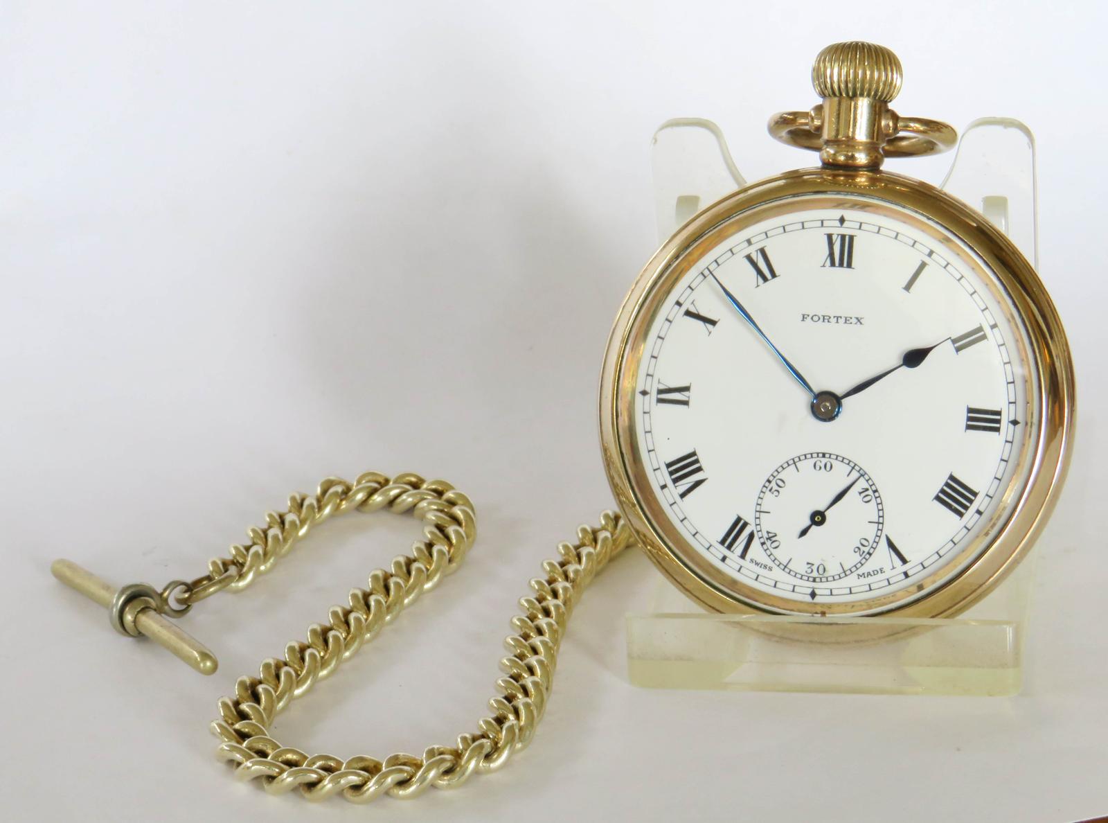 Pocket Watch : 1940s Fortex Pocket Watch by Helvetia (1 of 5)