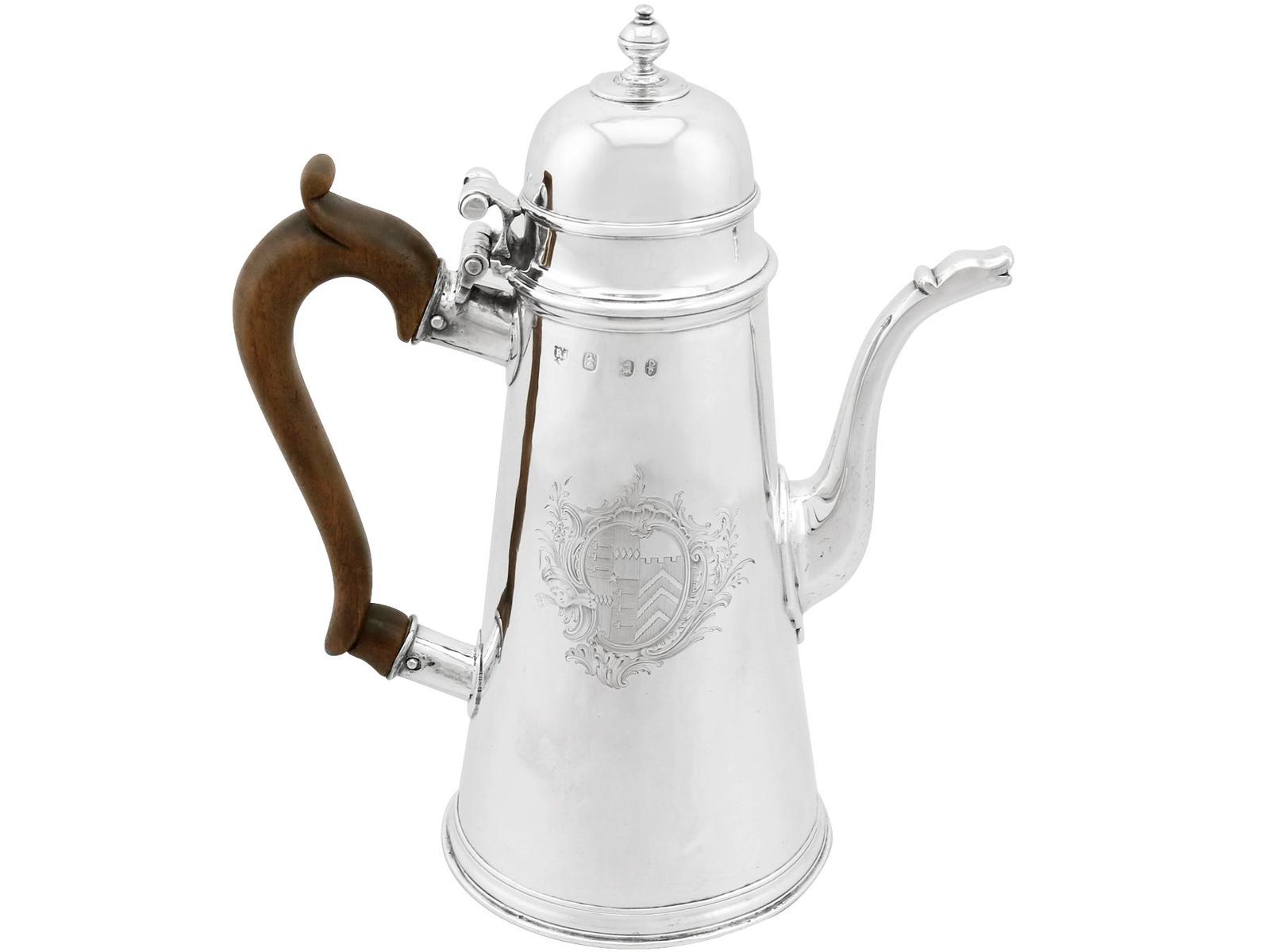 Britannia Standard Silver Chocolate Pot - Antique Queen Anne 1705 (1 of 15)