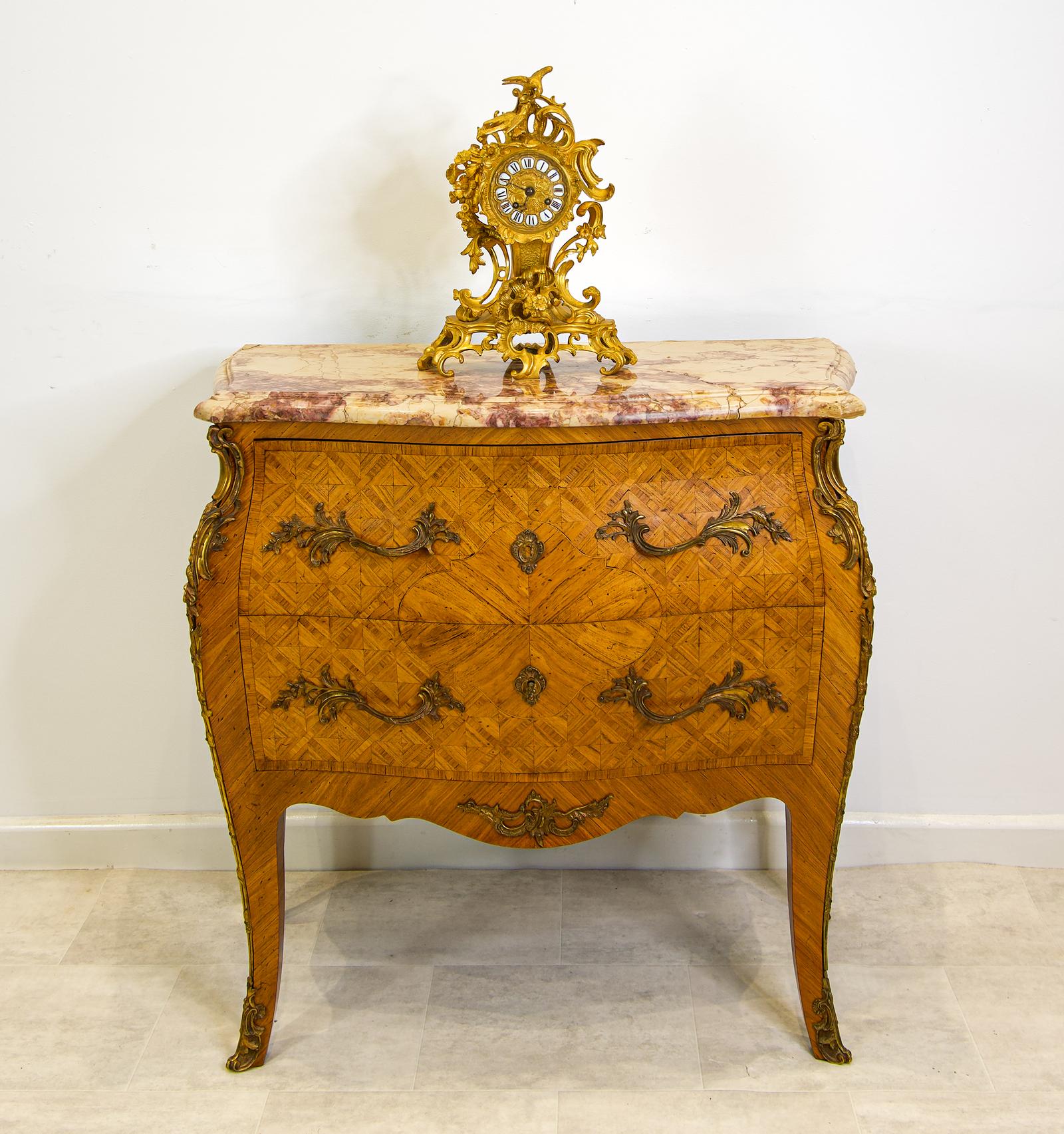 Antique French Kingwood Marble Top Commode / Chest Signed Bruneau c.1880 (1 of 7)