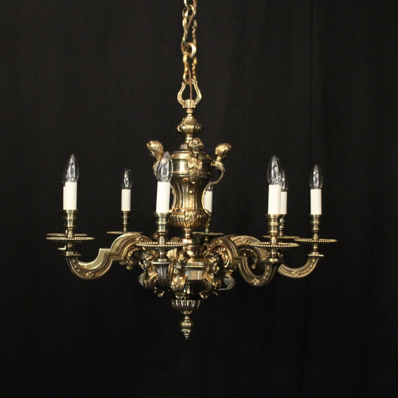 French Gilded Bronze 8 Light Chandelier (1 of 10) French Gilded Bronze 8 Light Chandelier (1 of 10)