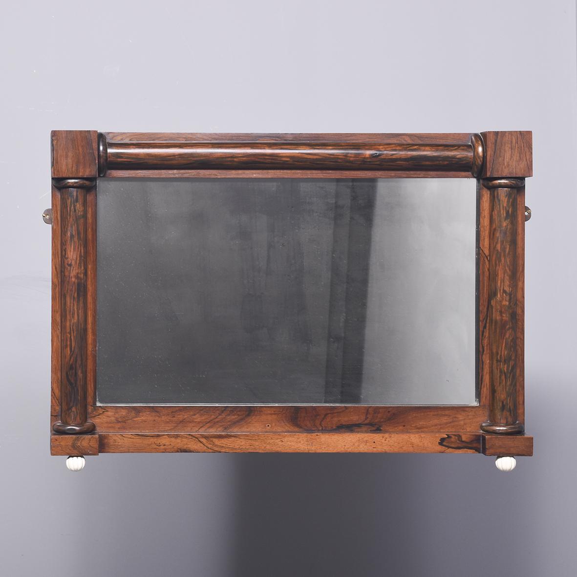 Unusual, Neat-size Rosewood Georgian Overmantel Mirror (1 of 7)