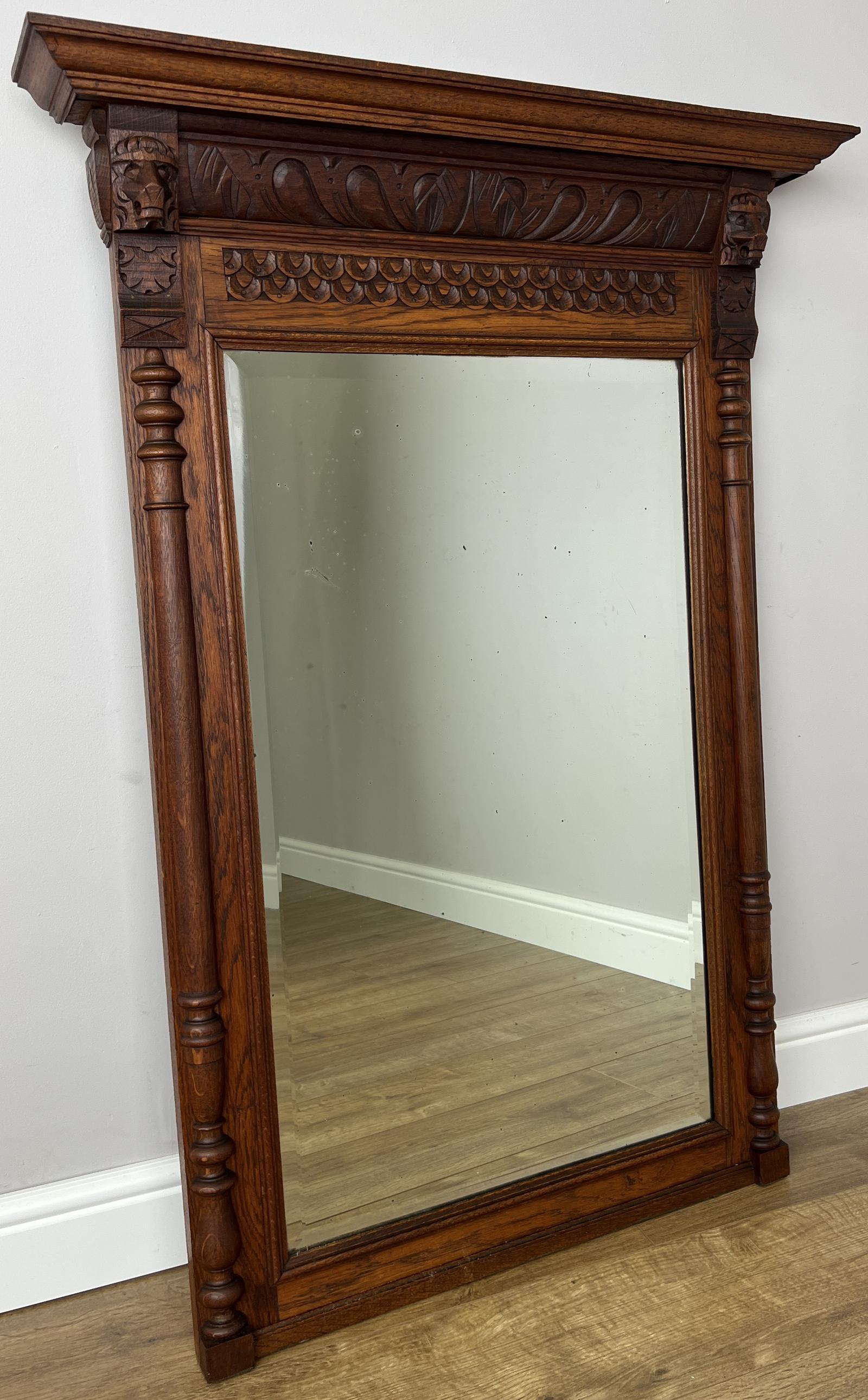 Mirror Antique French Oak Wall Mirror Carved Wall Frame (1 of 13) Mirror Antique French Oak Wall Mirror Carved Wall Frame (1 of 13)