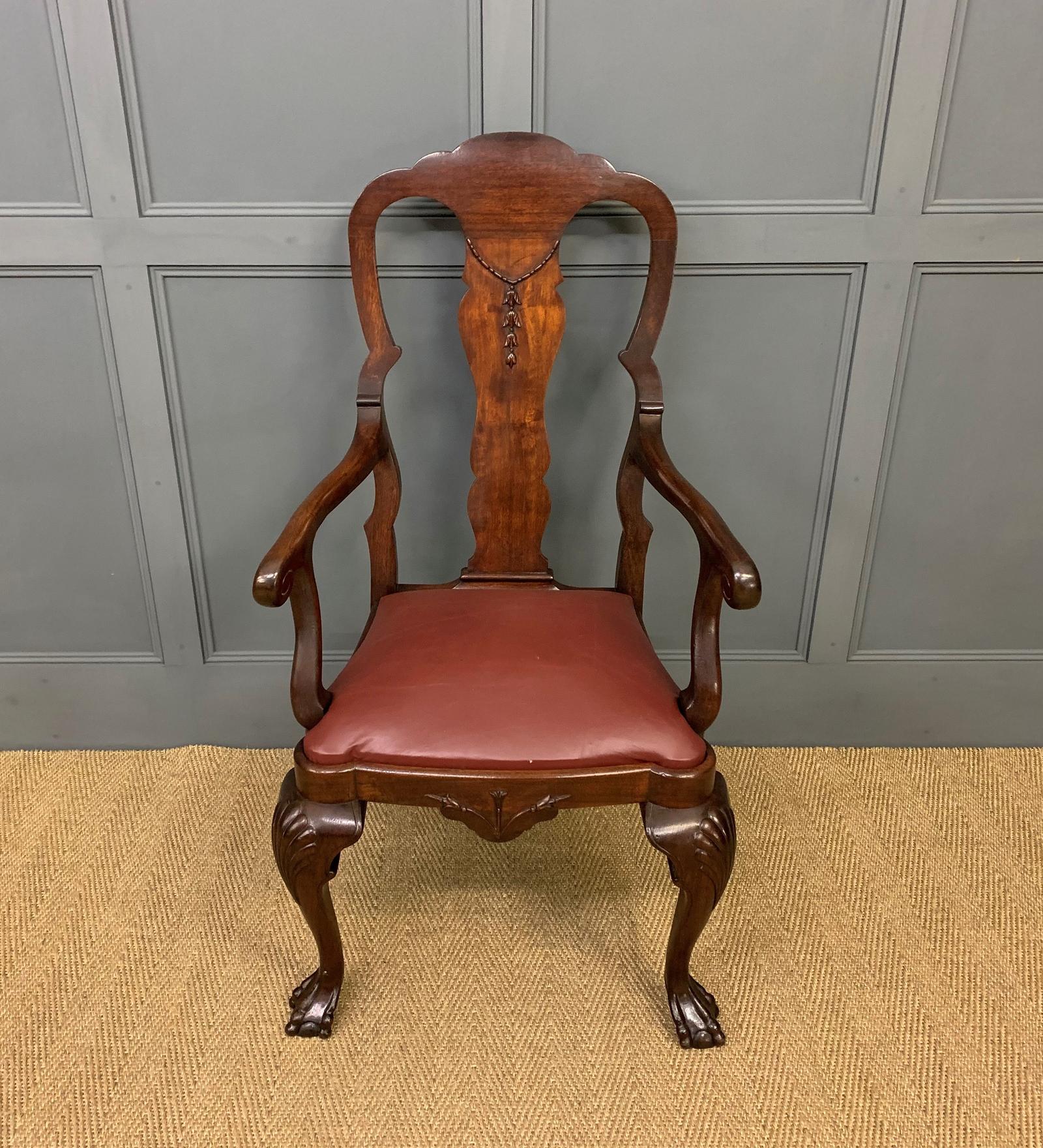 Walnut High Back Armchair (1 of 11)