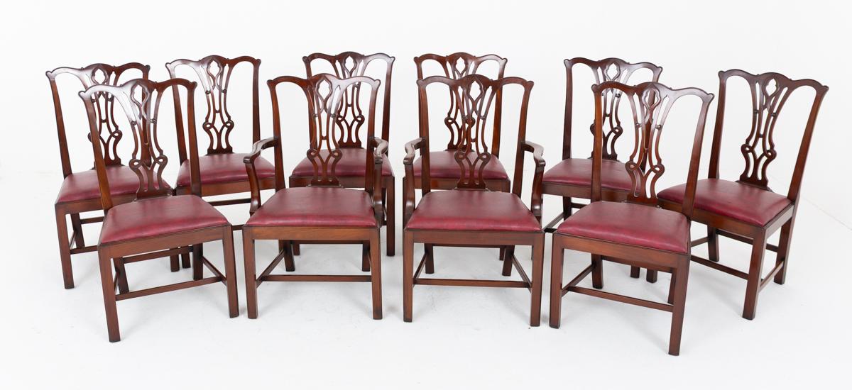 Wonderful Set of 10 Mahogany Chippendale Style Dining Chairs (1 of 10) Wonderful Set of 10 Mahogany Chippendale Style Dining Chairs (1 of 10)