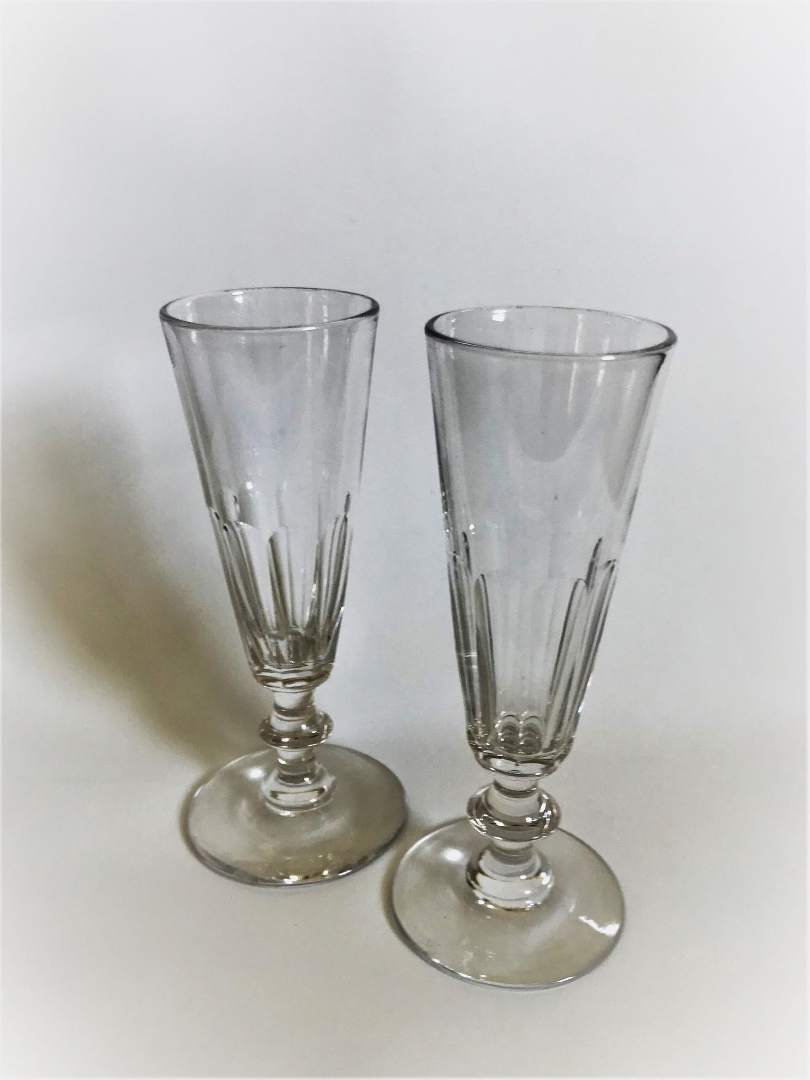A Gorgeous Pair of Victorian Cut Glass Champagne Flutes (1 of 6)