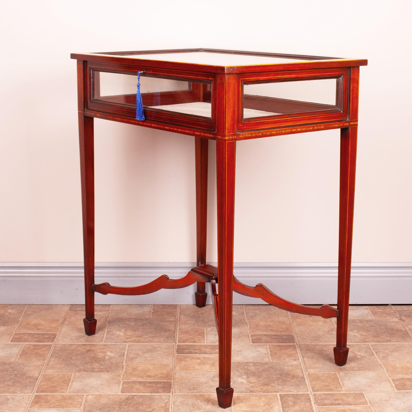 Edwardian Inlaid Mahogany Bijouterie Display Table (1 of 13)