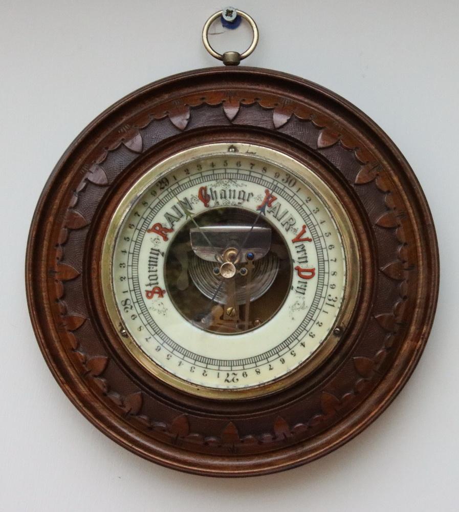 An Edwardian Carved Aneroid Wall Barometer (1 of 3) An Edwardian Carved Aneroid Wall Barometer (1 of 3)