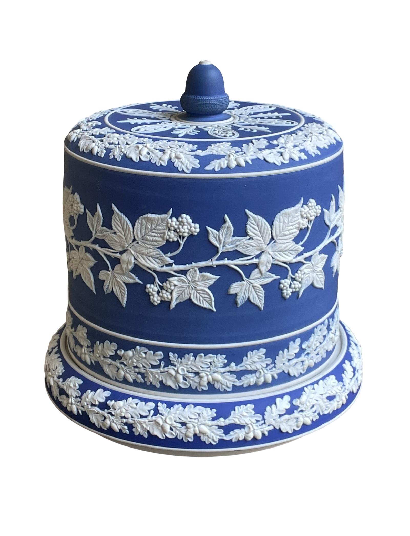 Victorian Jasperware Cheese Dome Blue & White (1 of 7) Victorian Jasperware Cheese Dome Blue & White (1 of 7)