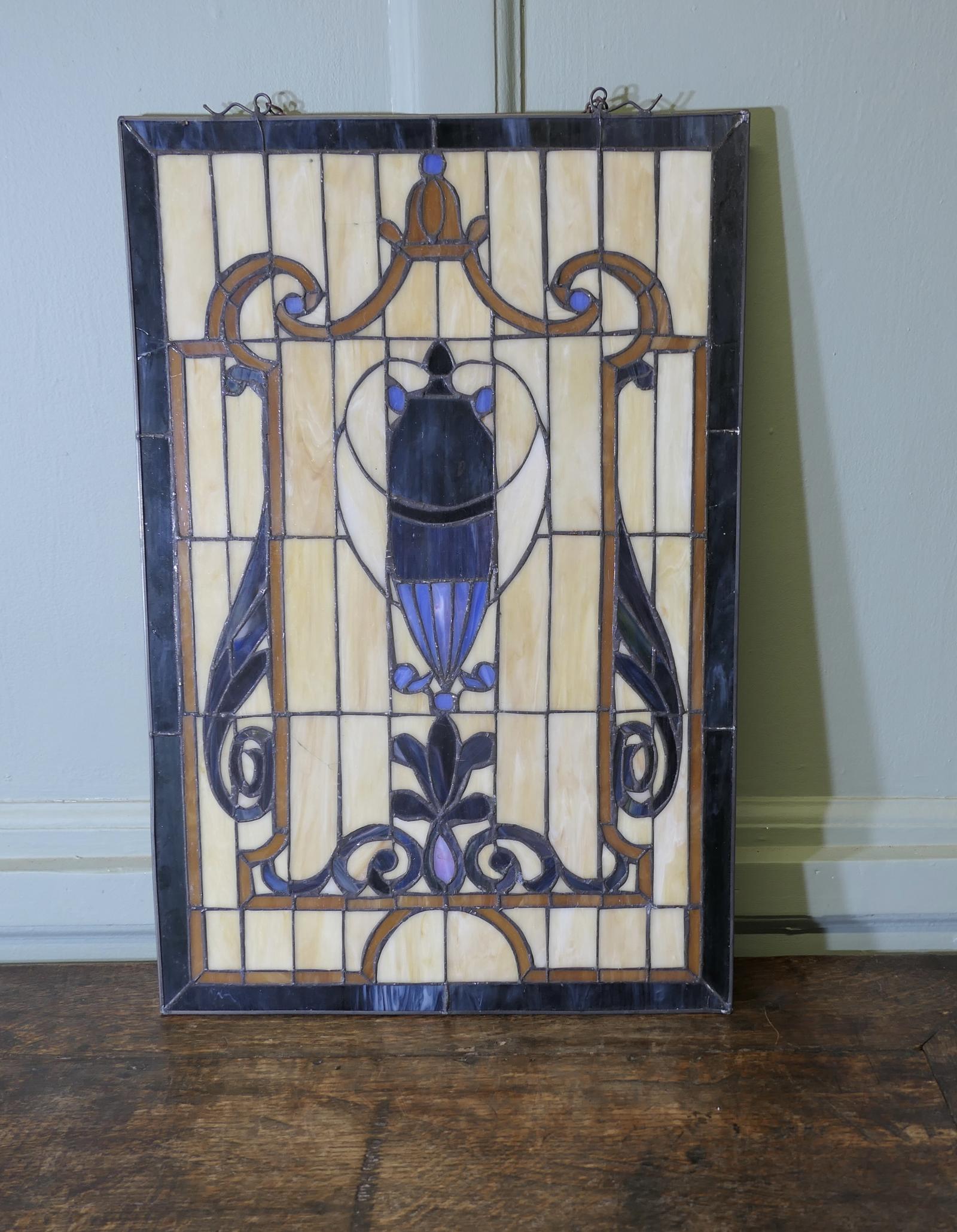 Art Nouveau Style Window Hanging Glass Panel (1 of 6)