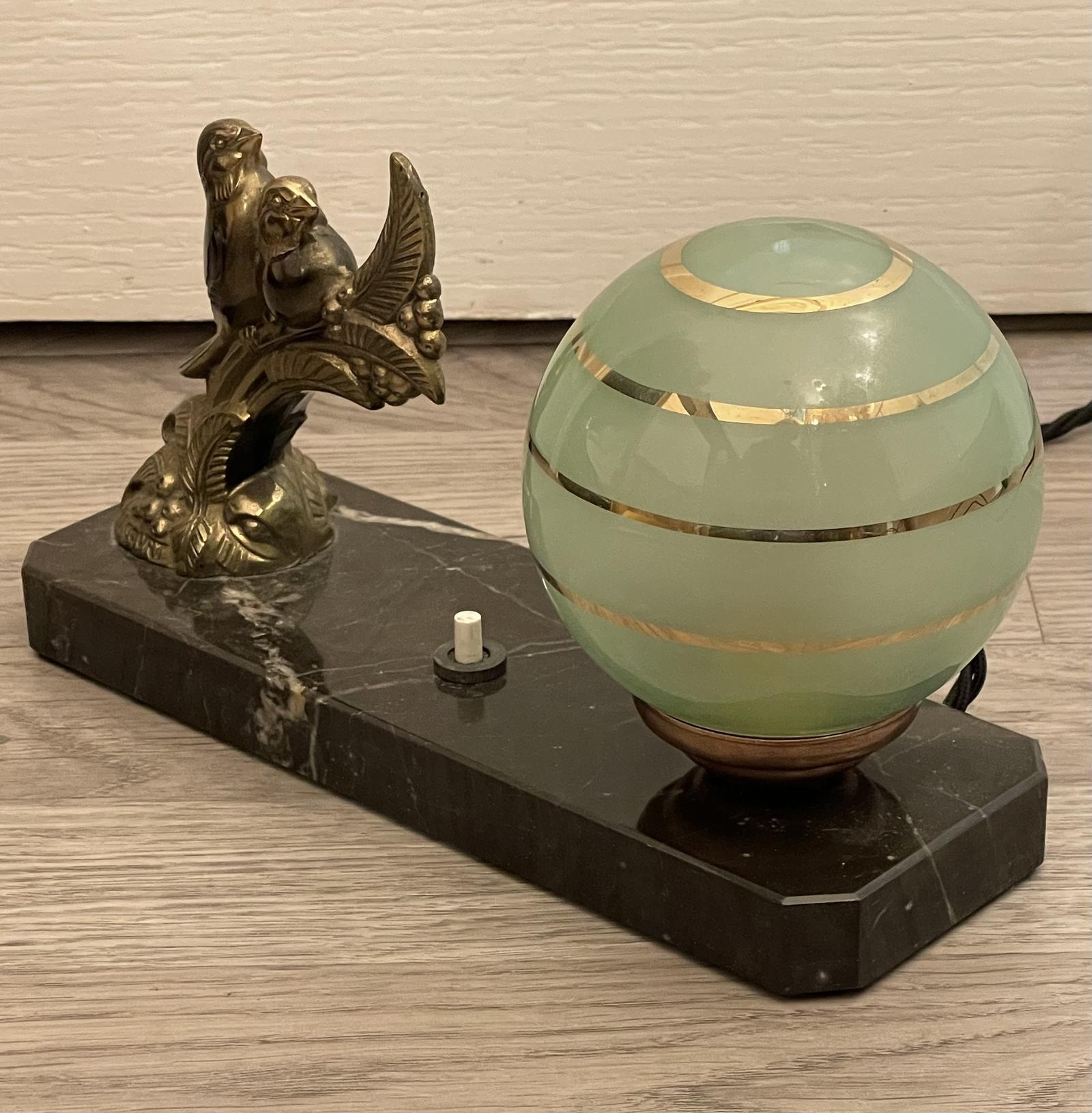 Art Deco Spelter Birds Mood Lamp (1 of 5) Art Deco Spelter Birds Mood Lamp (1 of 5)