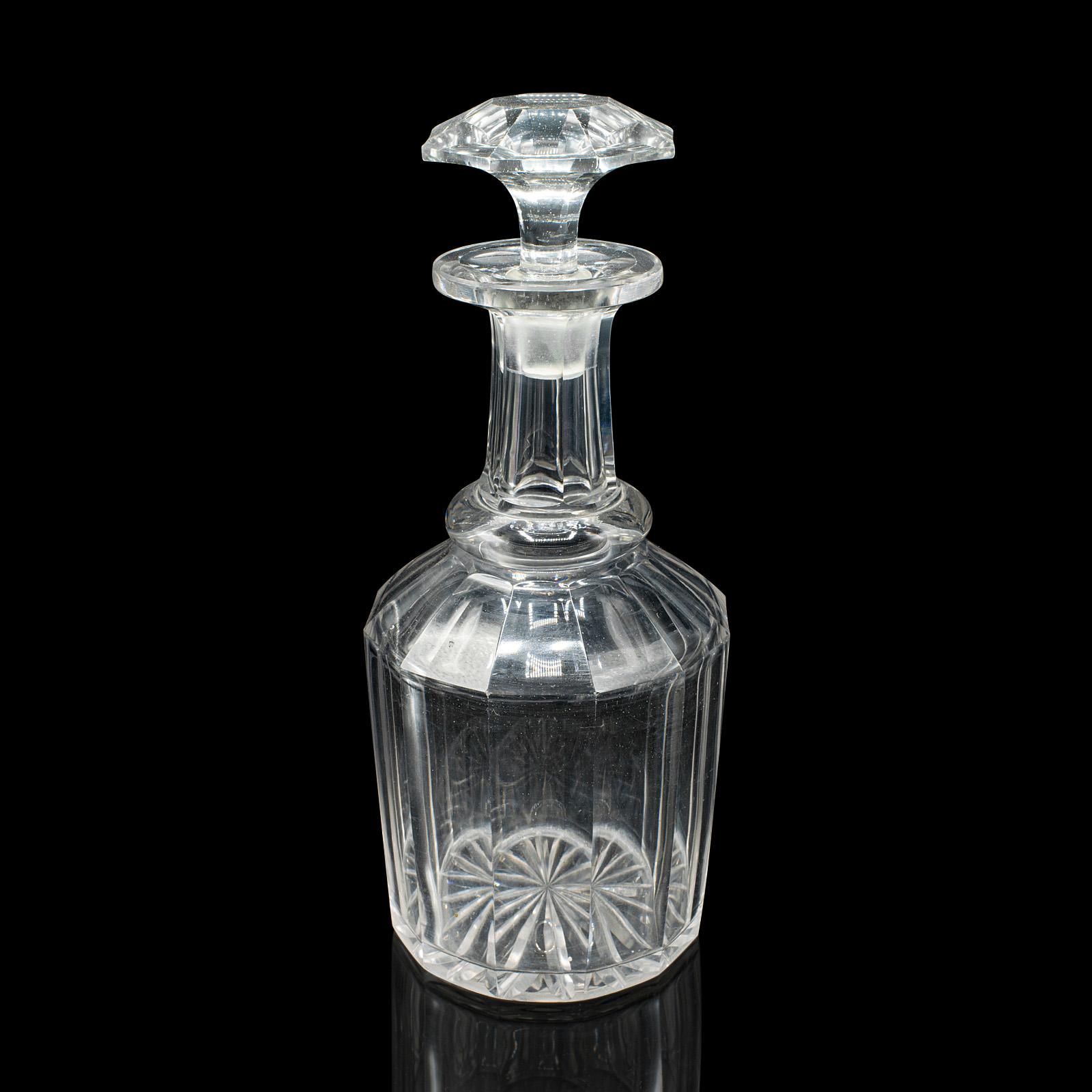 Antique Whiskey Decanter, English, Glass, Scotch, Barware, Victorian c.1900 (1 of 11)