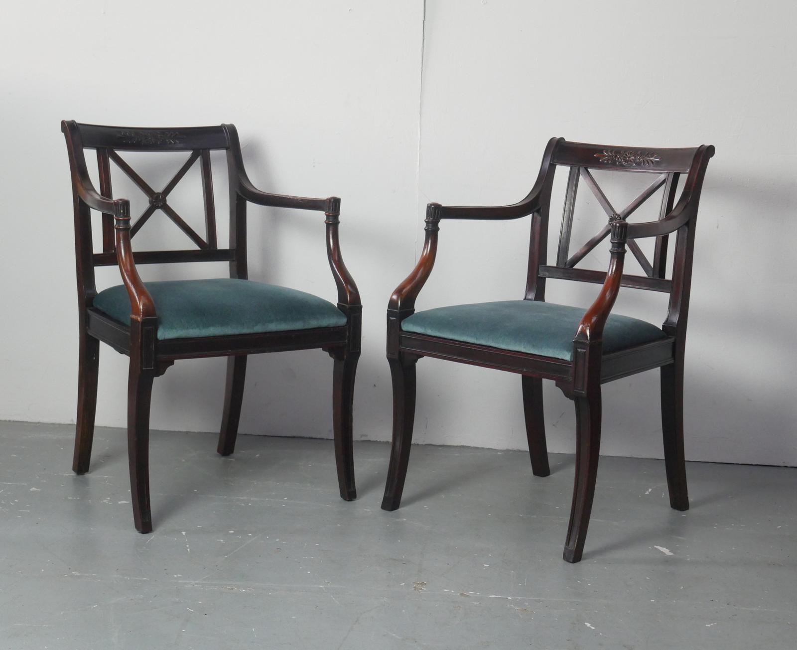 Pair of Regency Revival Armchairs (1 of 11) Pair of Regency Revival Armchairs (1 of 11)