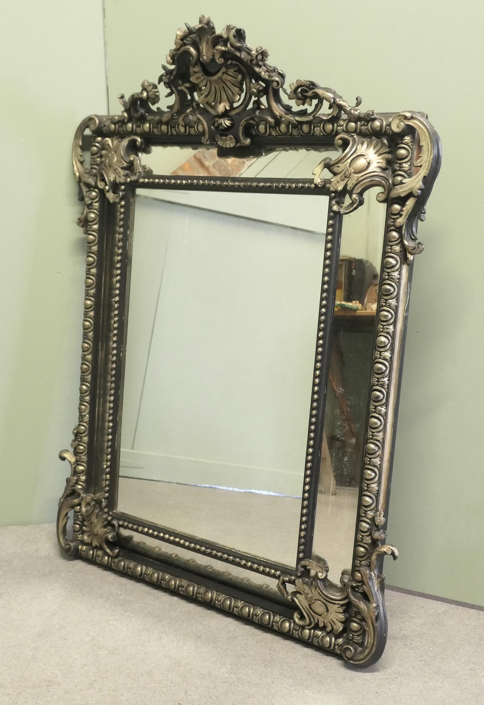 A Large Napoleon III French Cushion Mirror (1 of 6)