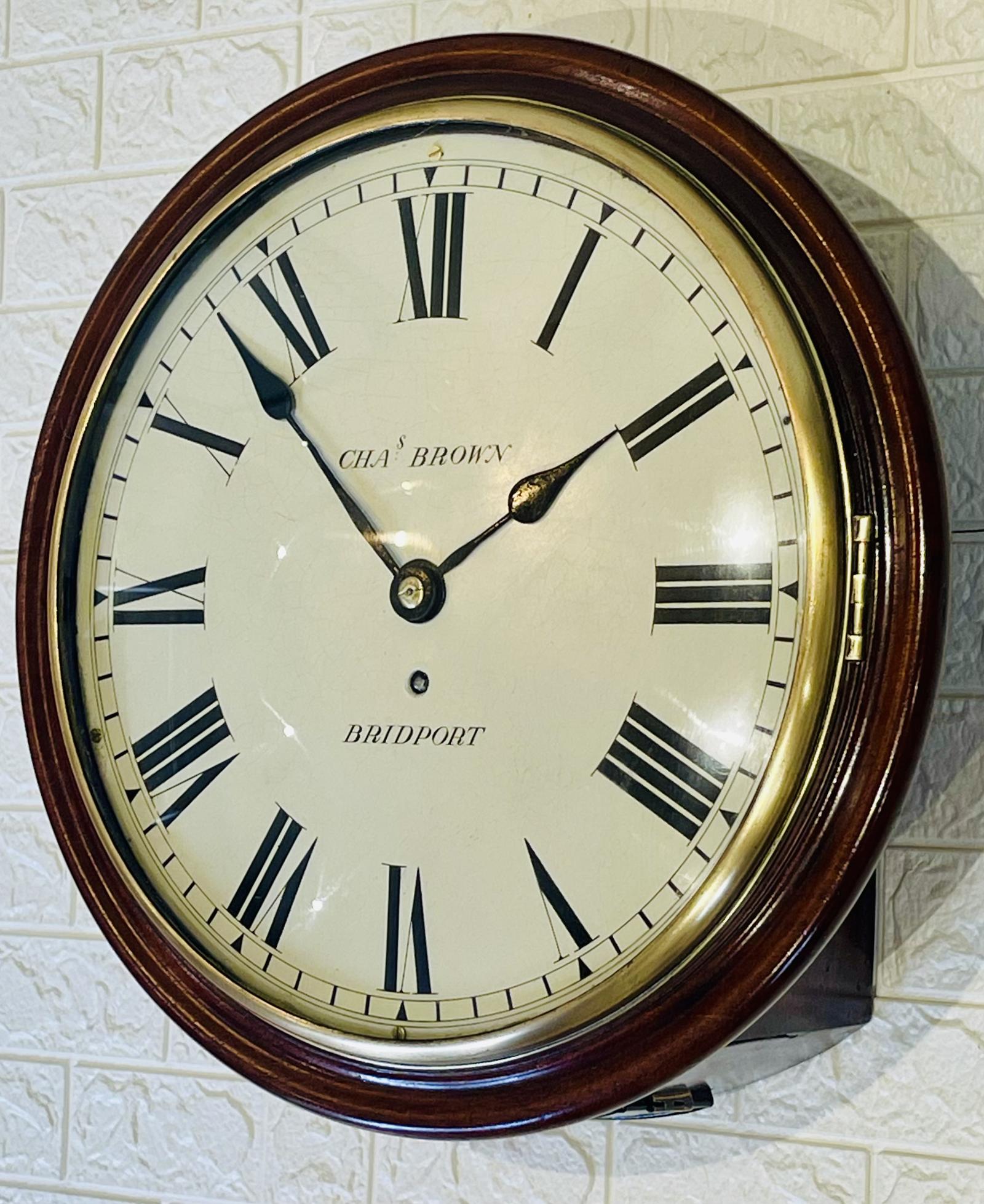 Georgian Fusee Dial Wall Clock Bridport (1 of 12) Georgian Fusee Dial Wall Clock Bridport (1 of 12)