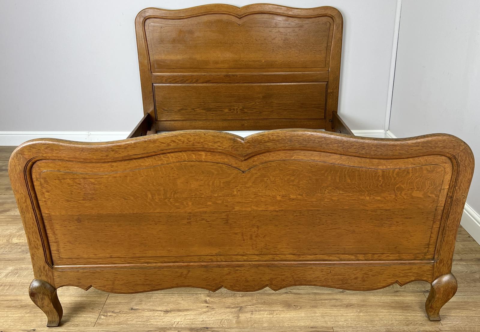 Bed Vintage French Style Double Bed Oak Frame Headboard (1 of 13) Bed Vintage French Style Double Bed Oak Frame Headboard (1 of 13)