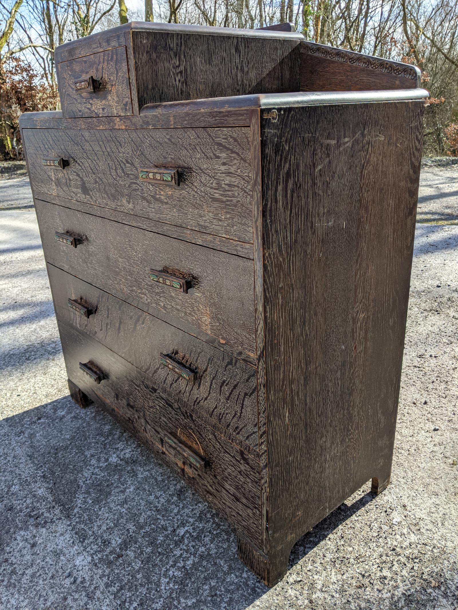 Limed Oak Chest of Drawers .extra Drawer (1 of 4)
